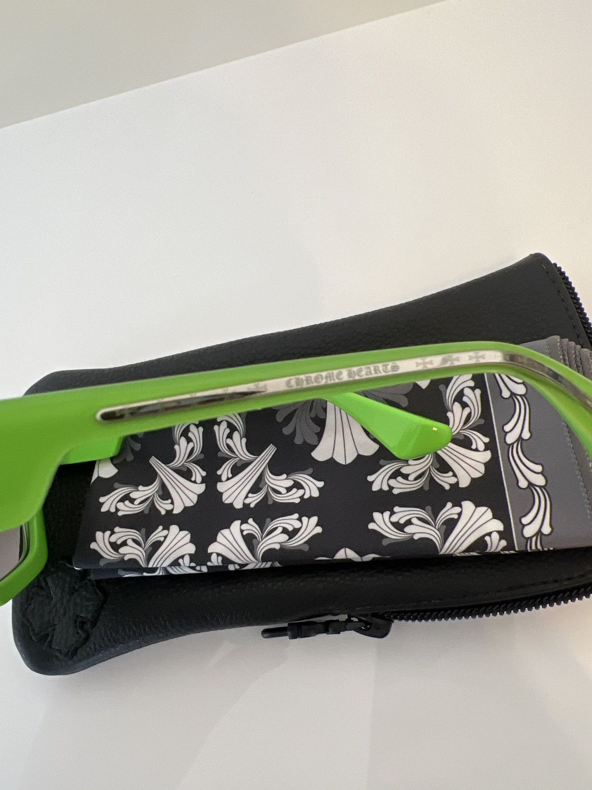 Chrome Hearts Chrome Hearts Idhitit Sunglasses Electric Green NEW 54-19 Size ONE SIZE - 4 Thumbnail
