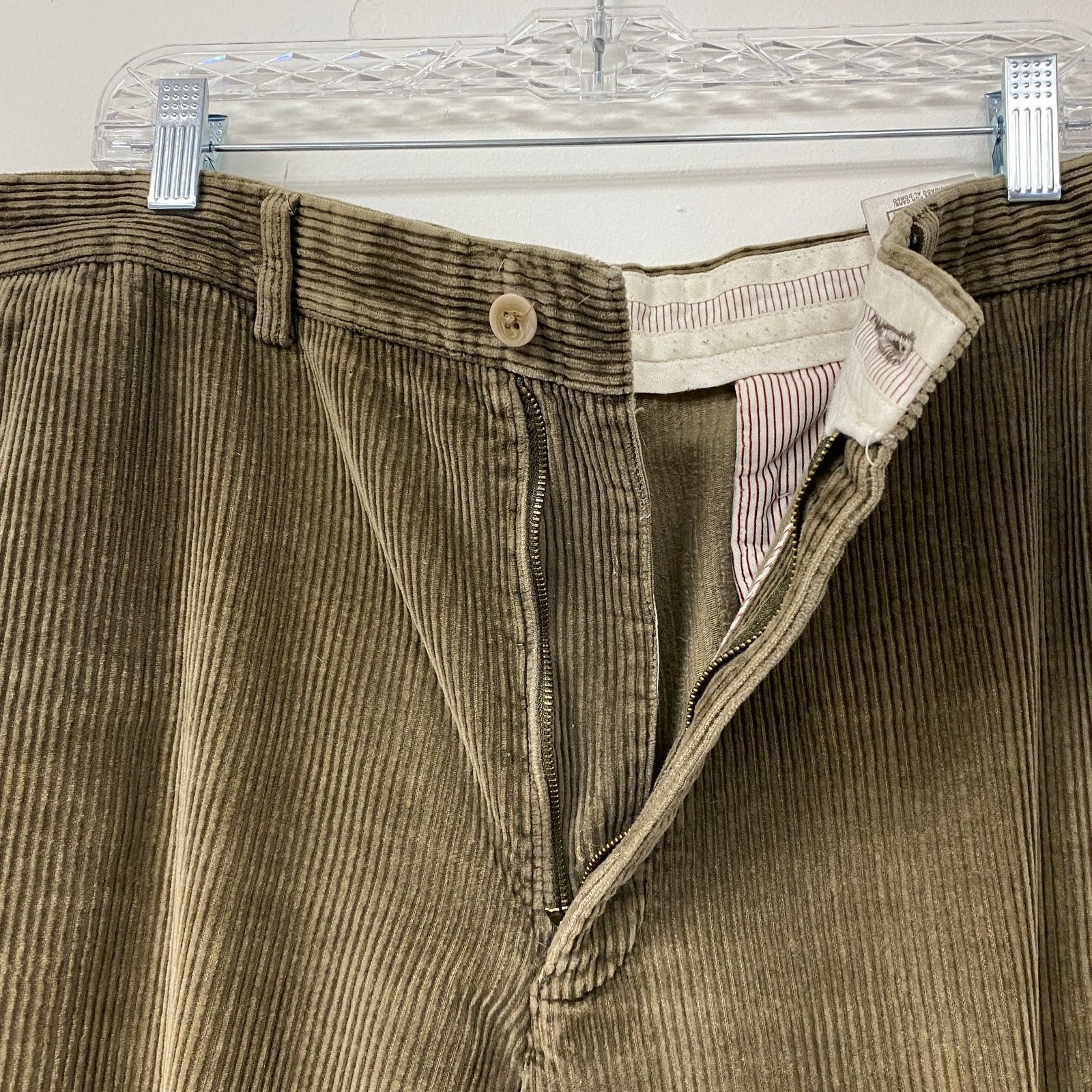 Savane Savane Mens Size 36 x 29 Earth Green Corduroy Trousers Pants Size 36" / US 14 / IT 50 - 7 Thumbnail