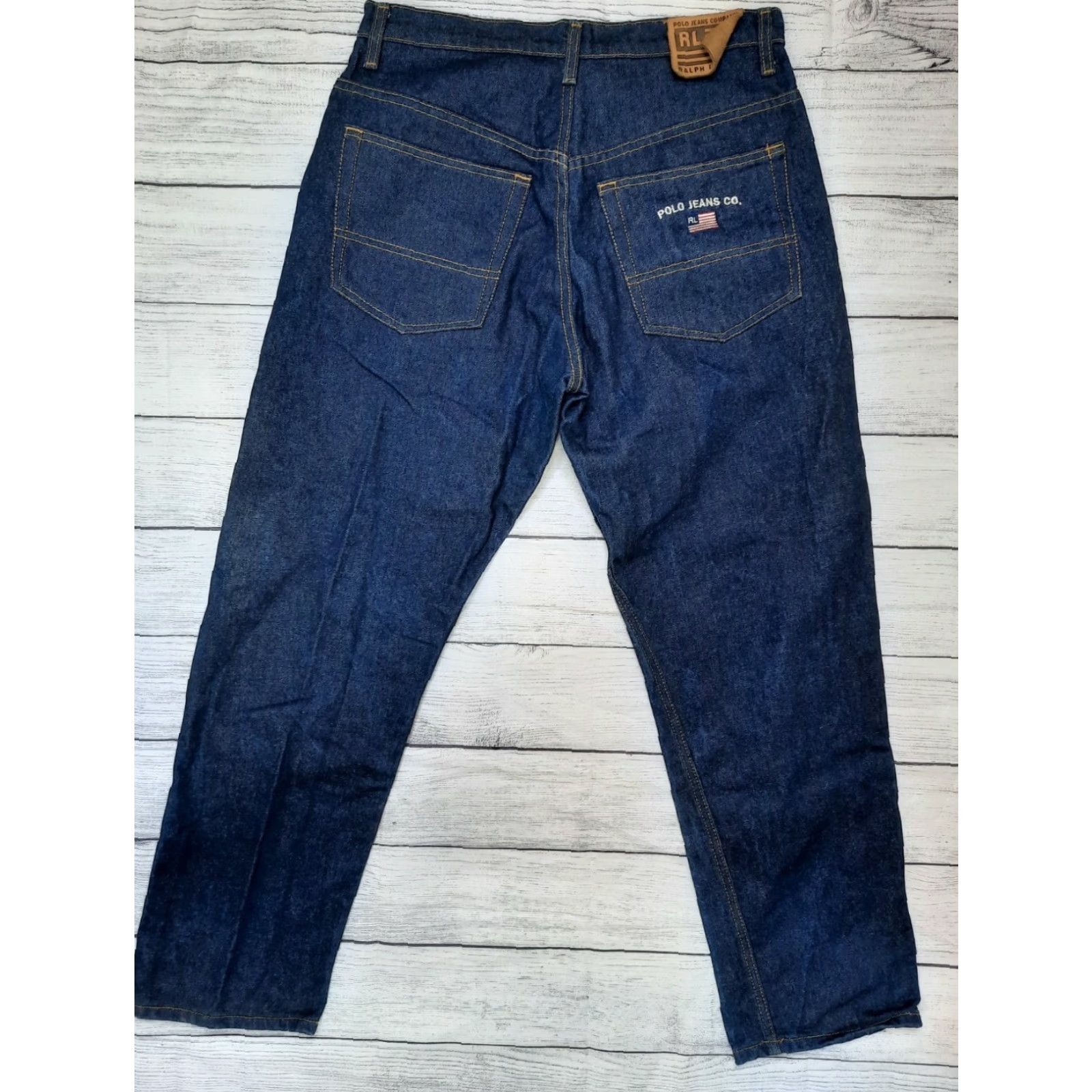 Polo Ralph Lauren Polo Ralph Lauren Jeans Co Men's 32x30 Straight Relaxed Dark Wash Blue Denim Jeans Size US XS / EU 42 / 0 - 2 Thumbnail
