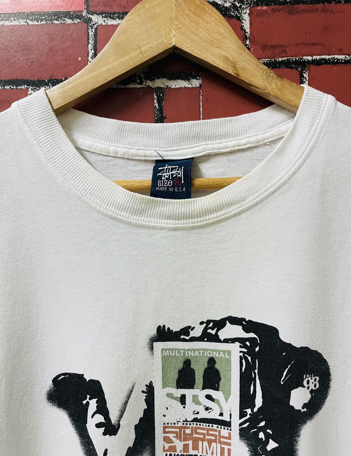 Stussy VINTAGE STUSSY MULTINATIONAL LIMIT 1998 TEE Size US M / EU 48-50 / 2 - 4 Thumbnail