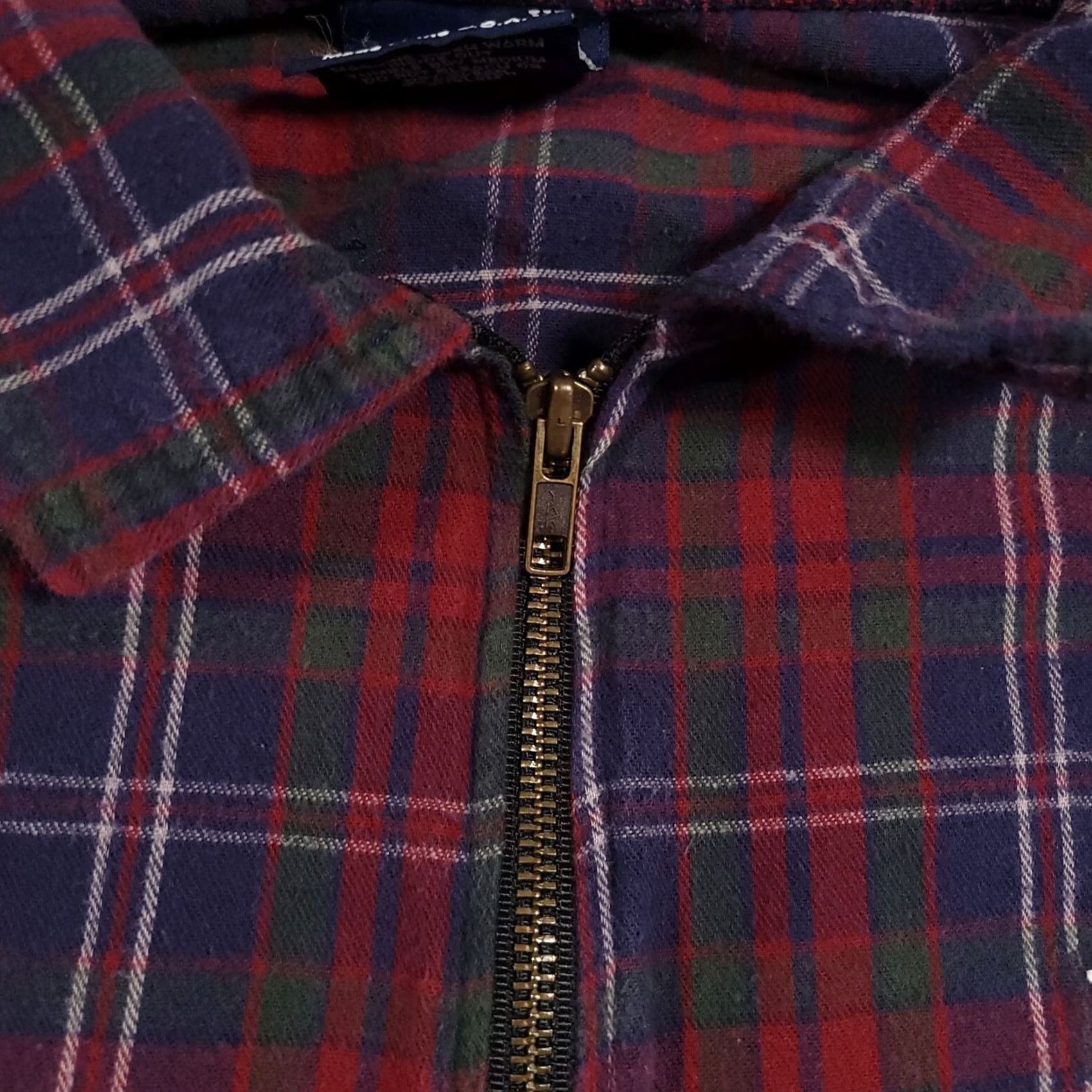Salem Sportswear VINTAGE J&M Sportswear Jacket XL Mens Fleece 1/2 Zip Lincoln Trail Plaid Red USA 90s Hiking Winter Fall Spring Size US XL / EU 56 / 4 - 7 Thumbnail
