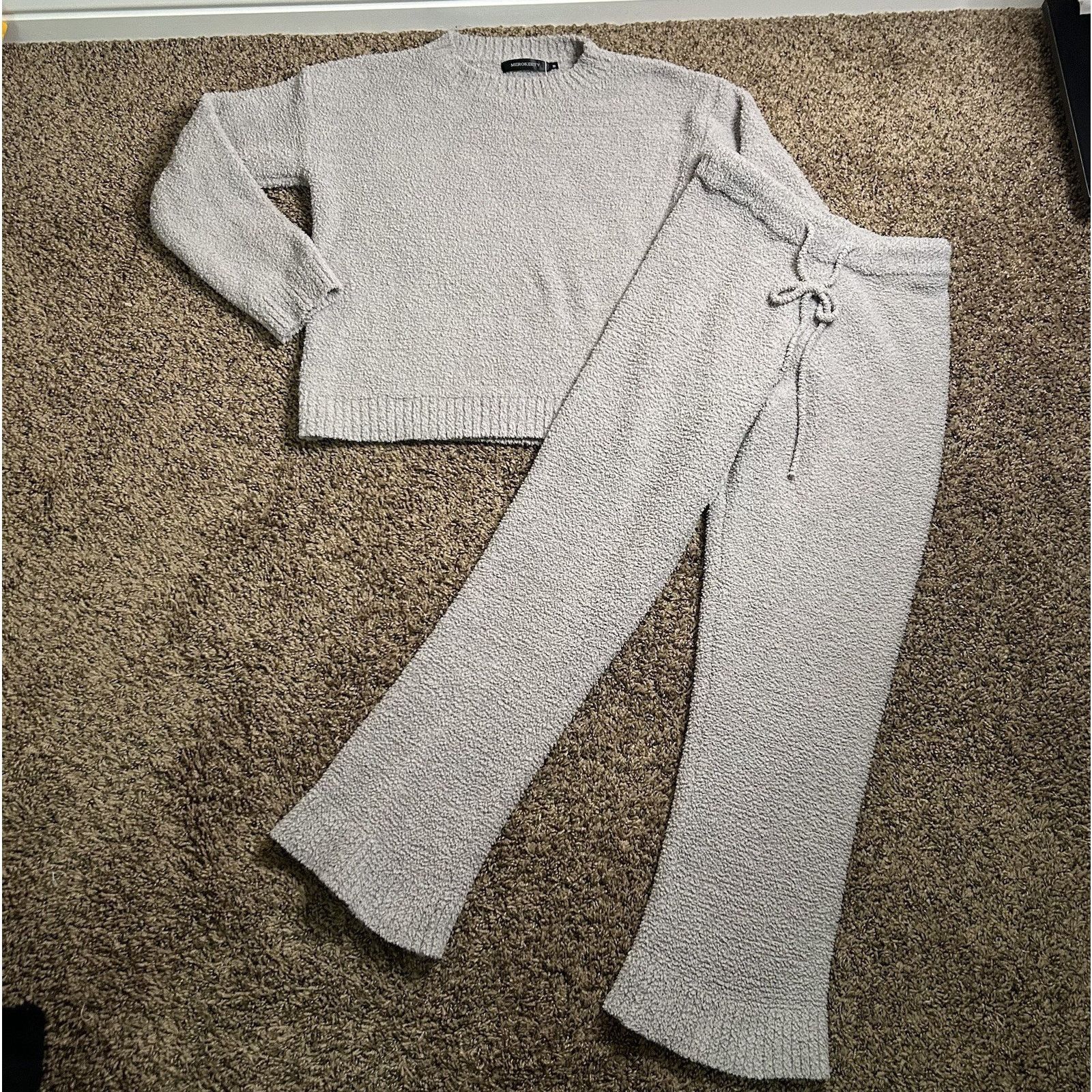Other MEROKEETY Womens Fuzzy Fleece Long Sleeve 2 Piece Loungewear Size M / US 6-8 / IT 42-44 - 1 Thumbnail