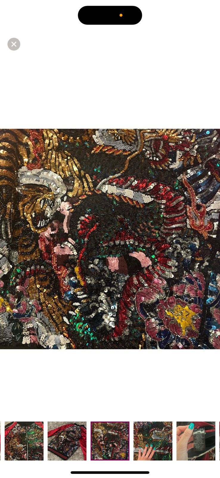 Balmain Balmain Men’s Sequin-Embellished Bomber Jacket Size US M / EU 48-50 / 2 - 7 Thumbnail