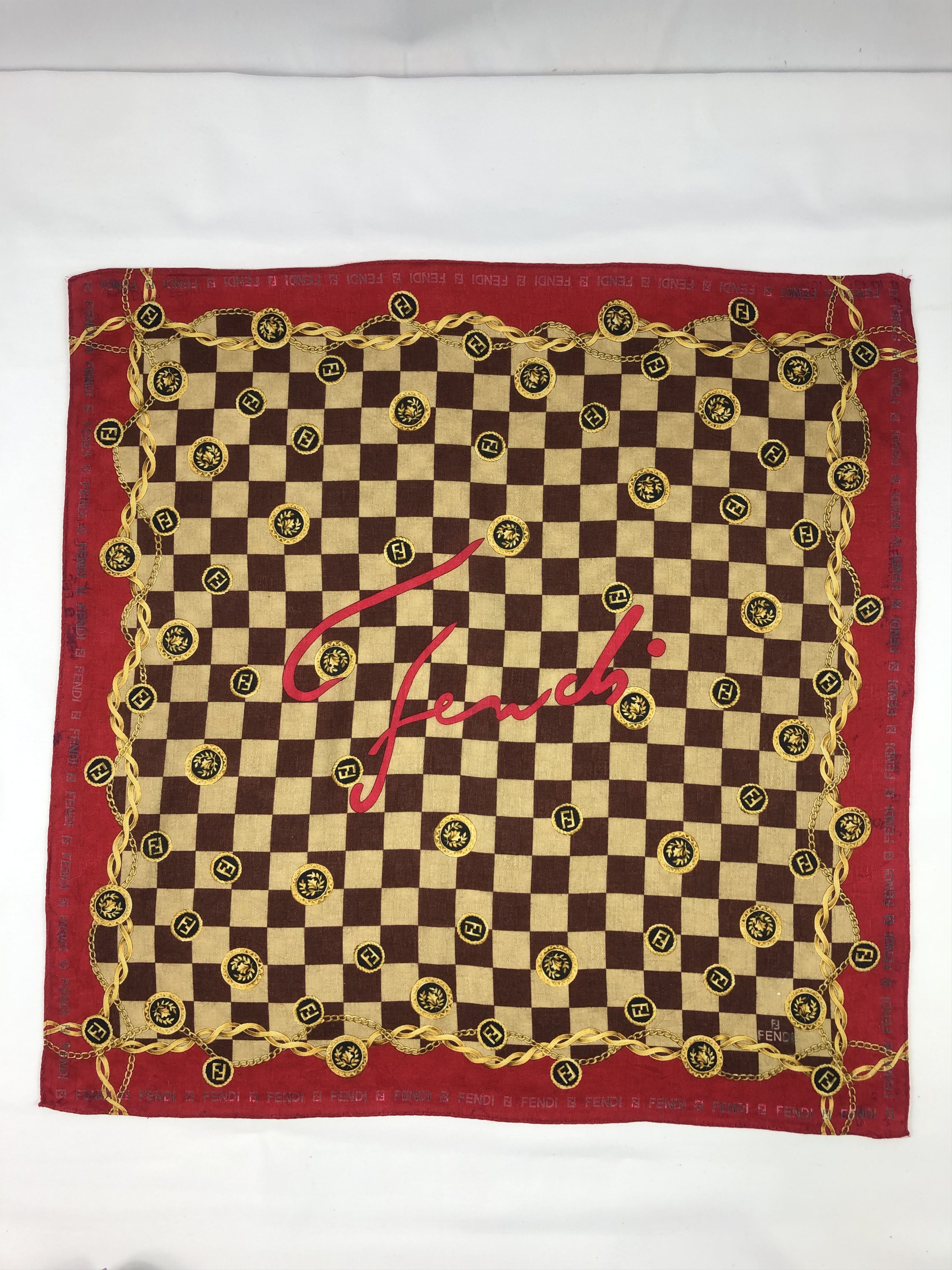 Vintage Fendi Handkerchief / Bandana / Neckerchief A1206 Size ONE SIZE - 3 Thumbnail