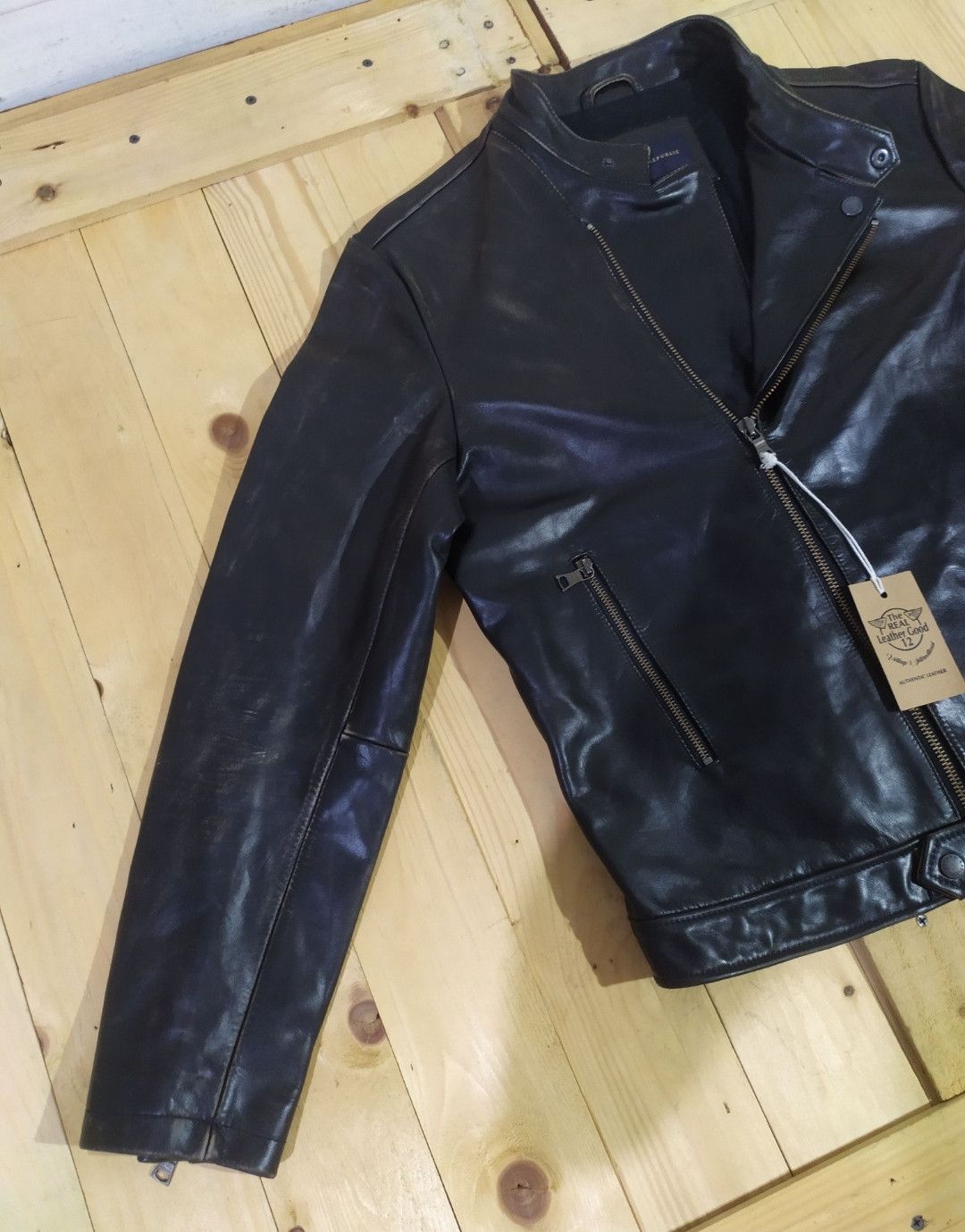 Banana Republic BANANA REPUBLIC LEATHER CAFECTO JACKET Size US L / EU 52-54 / 3 - 5 Thumbnail