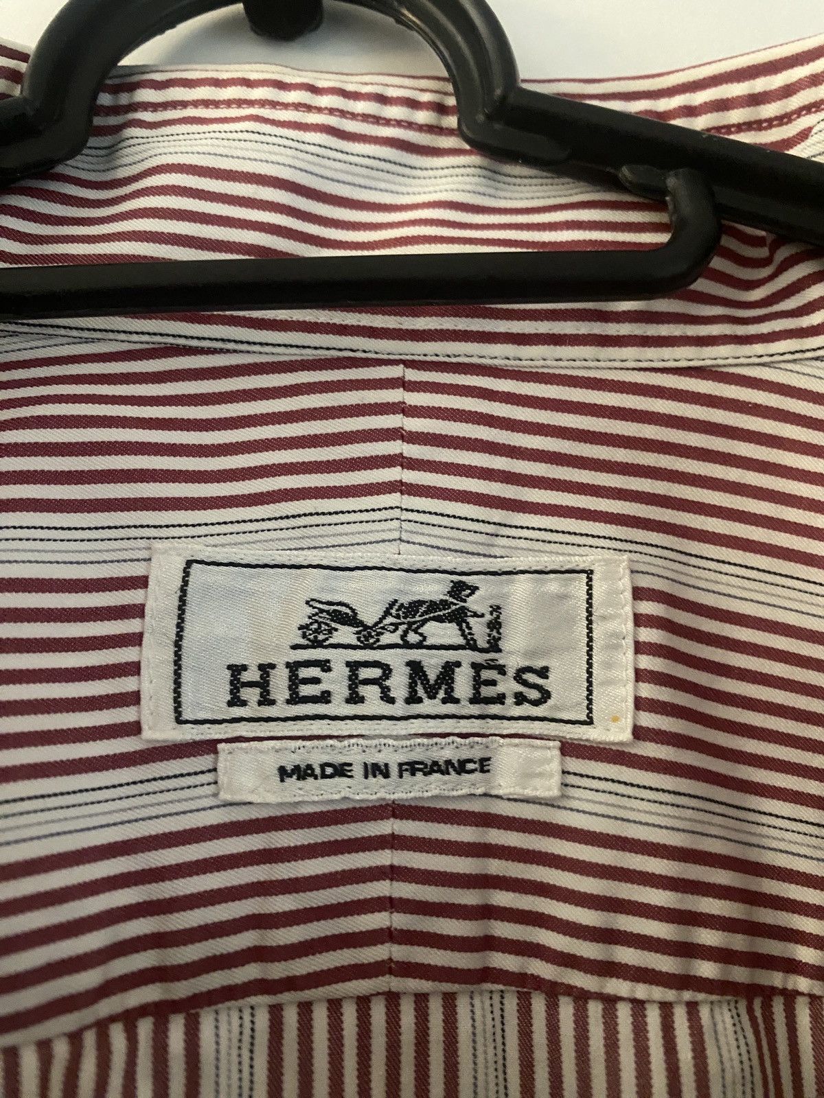 Hermes Hermes stripped shirt button up Size US XL / EU 56 / 4 - 2 Thumbnail