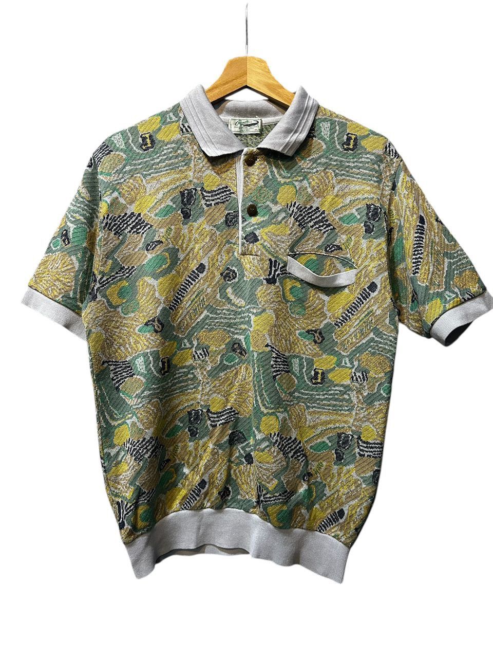 Vintage Vintage Crocodile art rare design fullprint polo tee Size US L / EU 52-54 / 3 - 1 Thumbnail