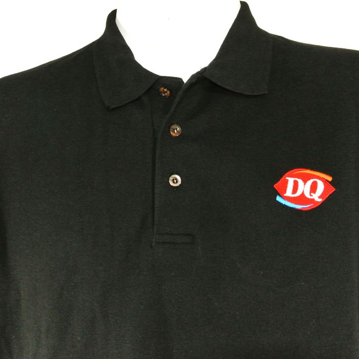Mando DAIRY QUEEN Ice Cream Employee Uniform Black Polo Shirt Grailed