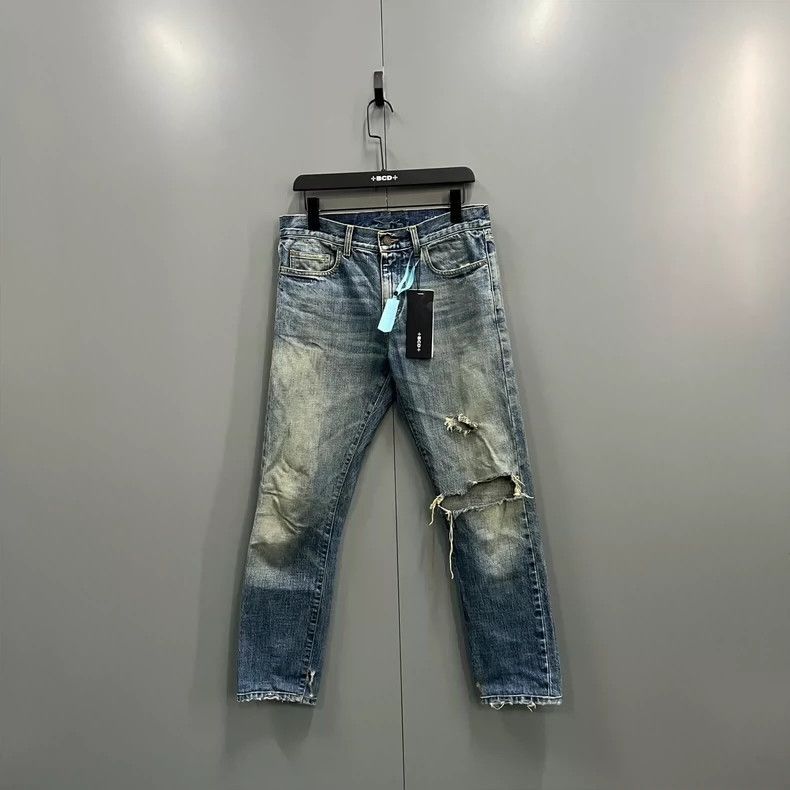 Saint Laurent Paris Saint Laurent Distressed Slim Fit Jeans-2505 Size US 31 - 1 Thumbnail