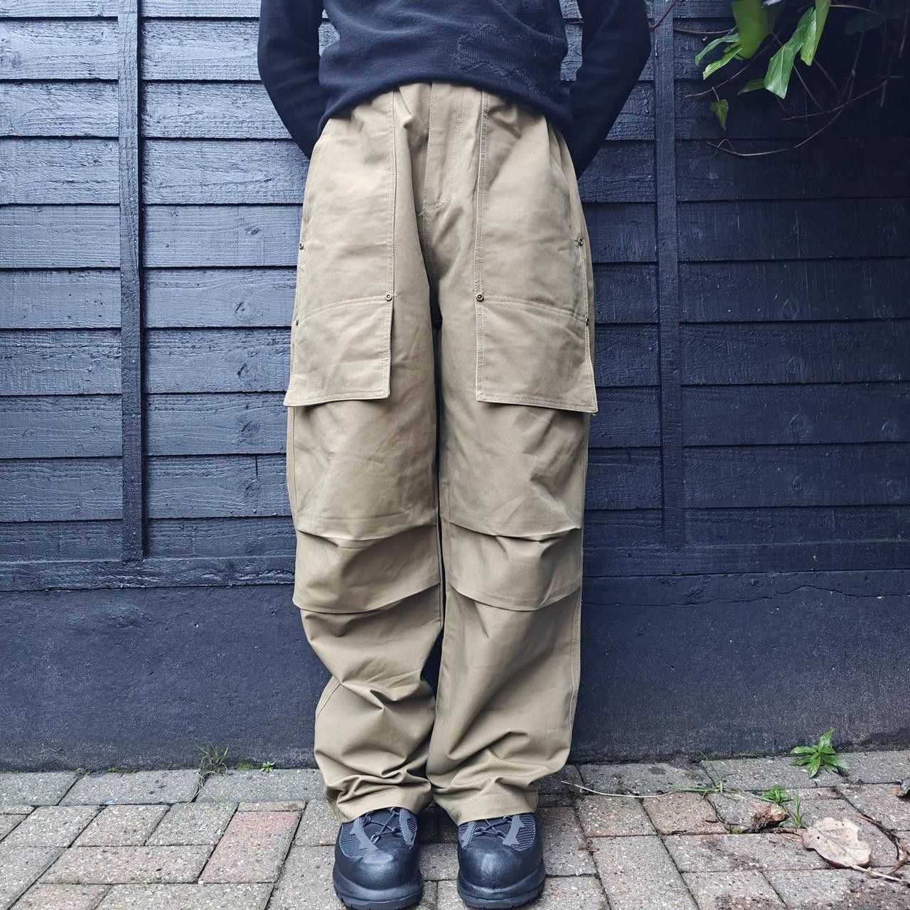 Other Japanese Khaki Articulated Wide Leg Fatigue Pants Size US 32 / EU 48 - 1 Thumbnail