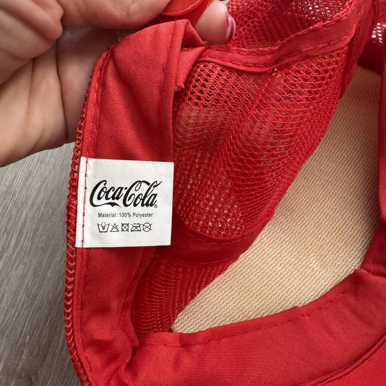 Coca Cola Vintage Coca-Cola Trucker Cap big logo hat 90s Size ONE SIZE - 5 Thumbnail