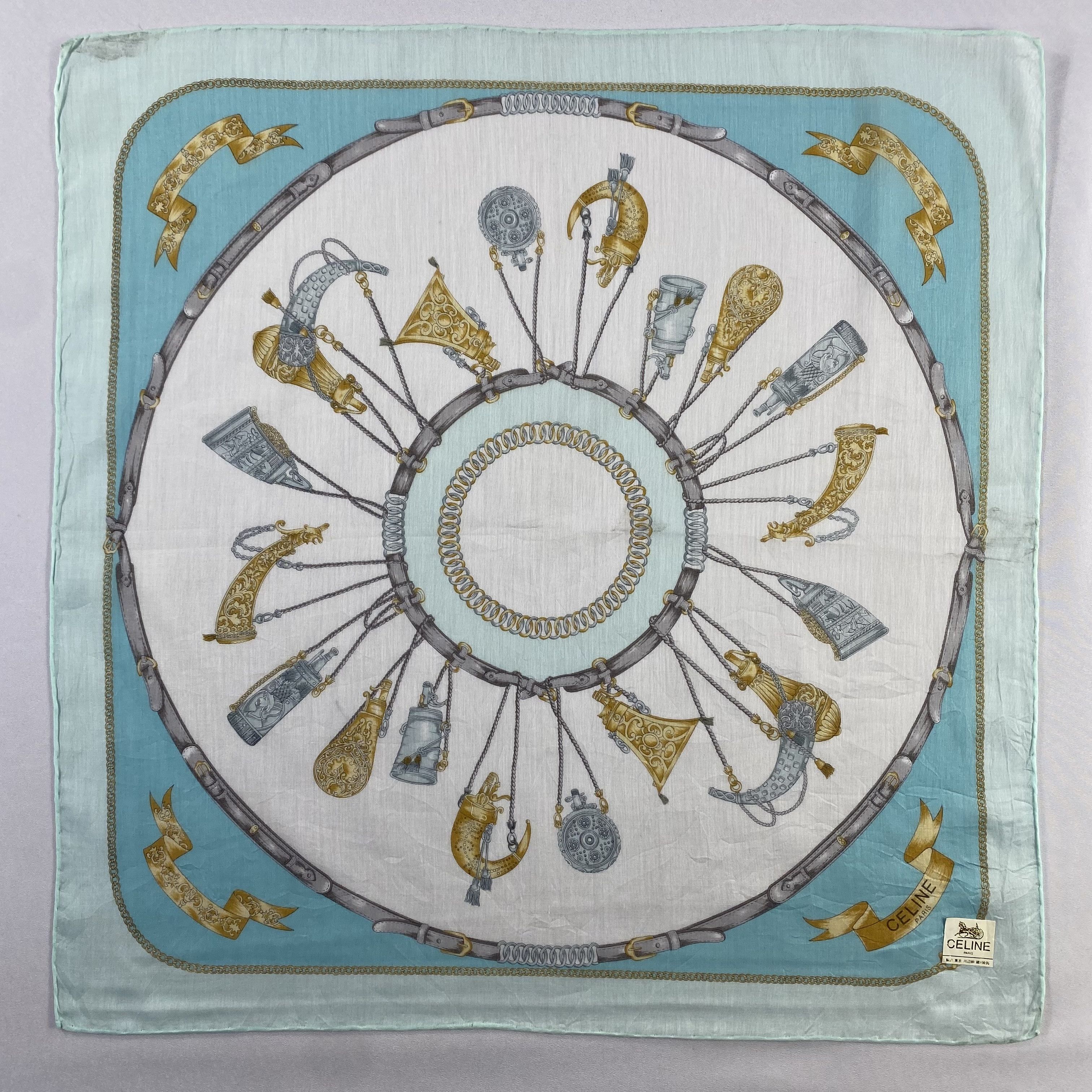 Celine × Vintage Celine Handkerchief / Neckerchief / Bandana-P1511 Size ONE SIZE - 1 Thumbnail