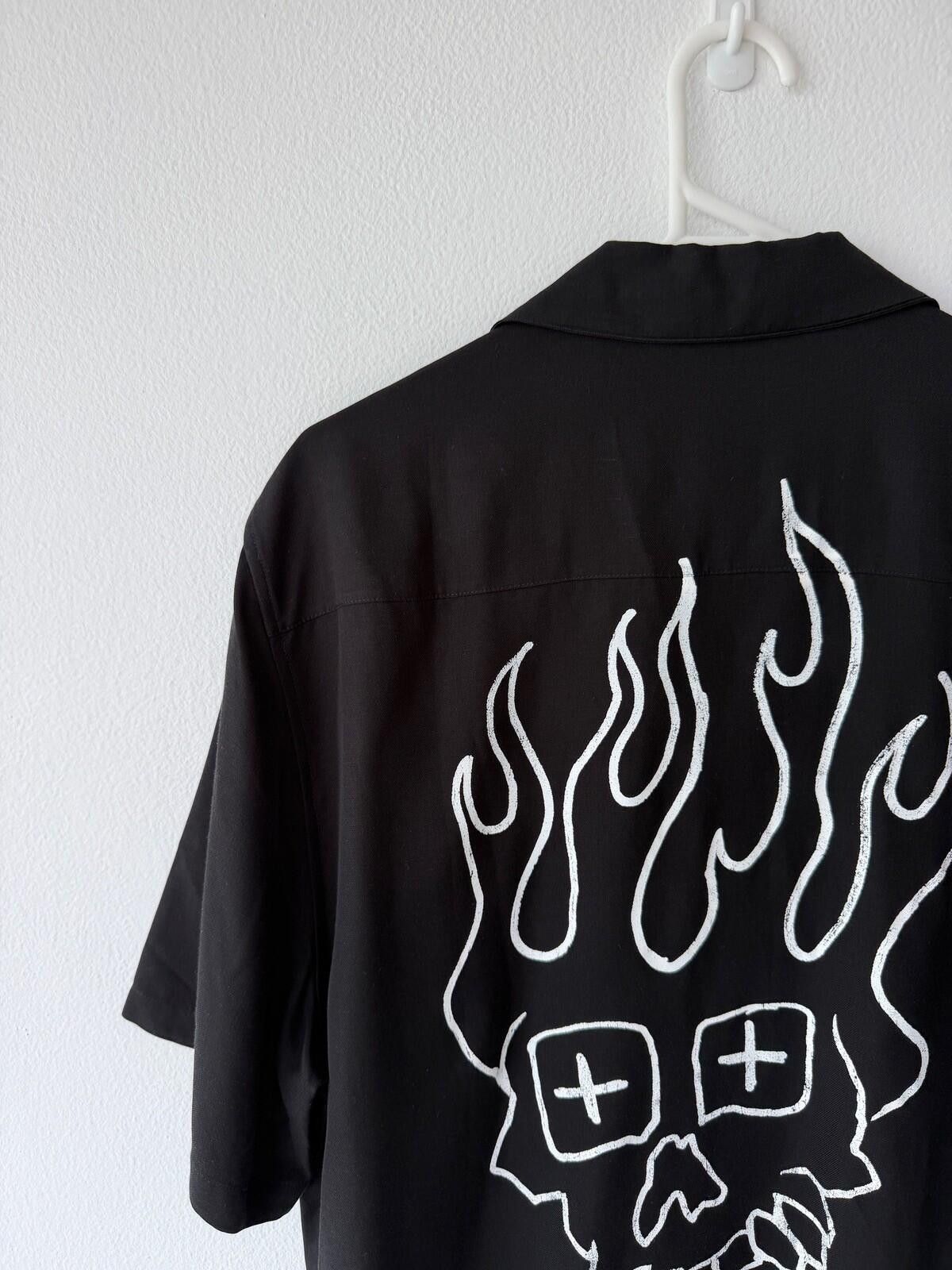 Ksubi new ksubi medium short sleeve resort shirt black skull Size US M / EU 48-50 / 2 - 6 Thumbnail