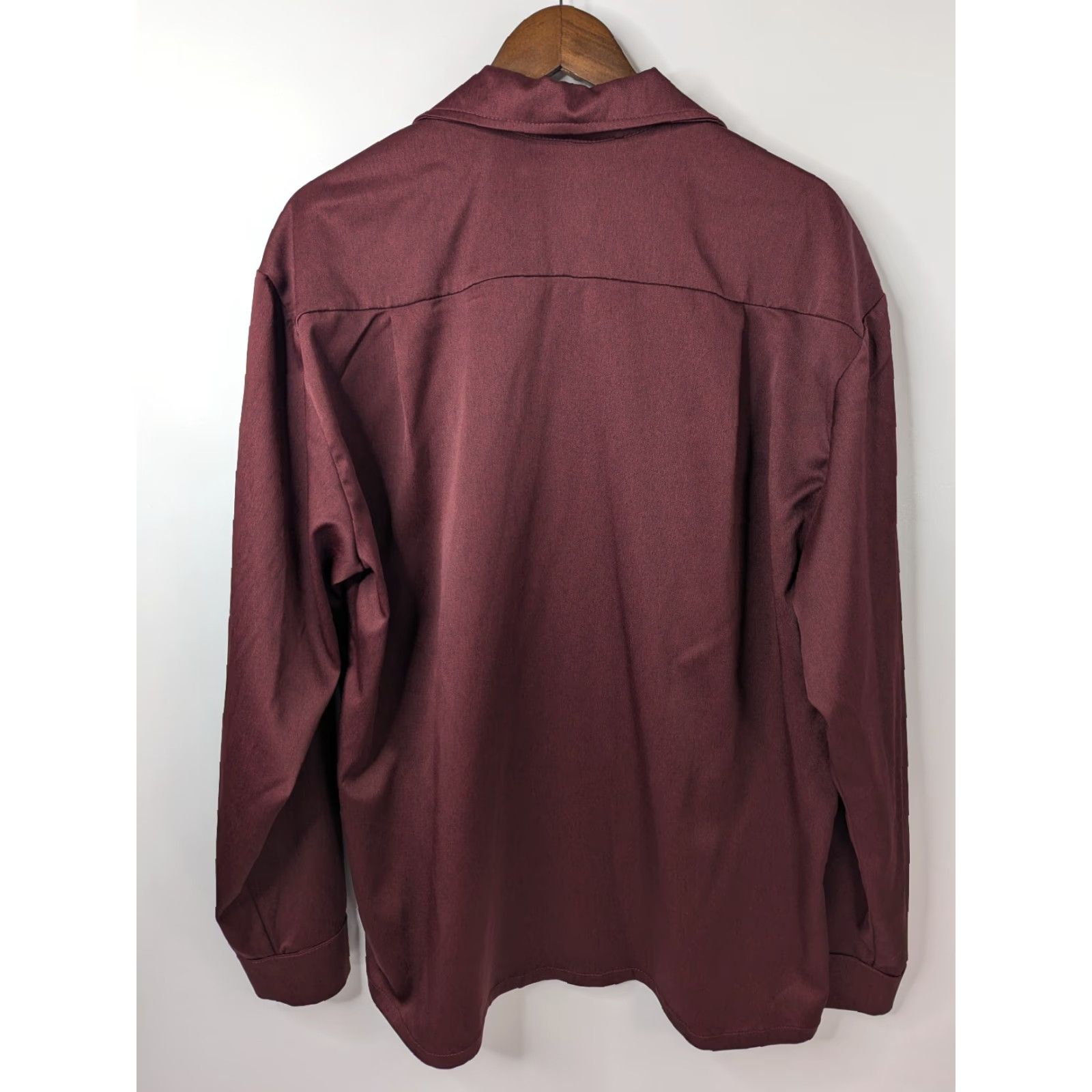Vintage VINTAGE Aaardvarks Button-Front Shirt XL Burgundy Men’s Pajama Top Long Sleeve 1970s Size US XL / EU 56 / 4 - 4 Thumbnail