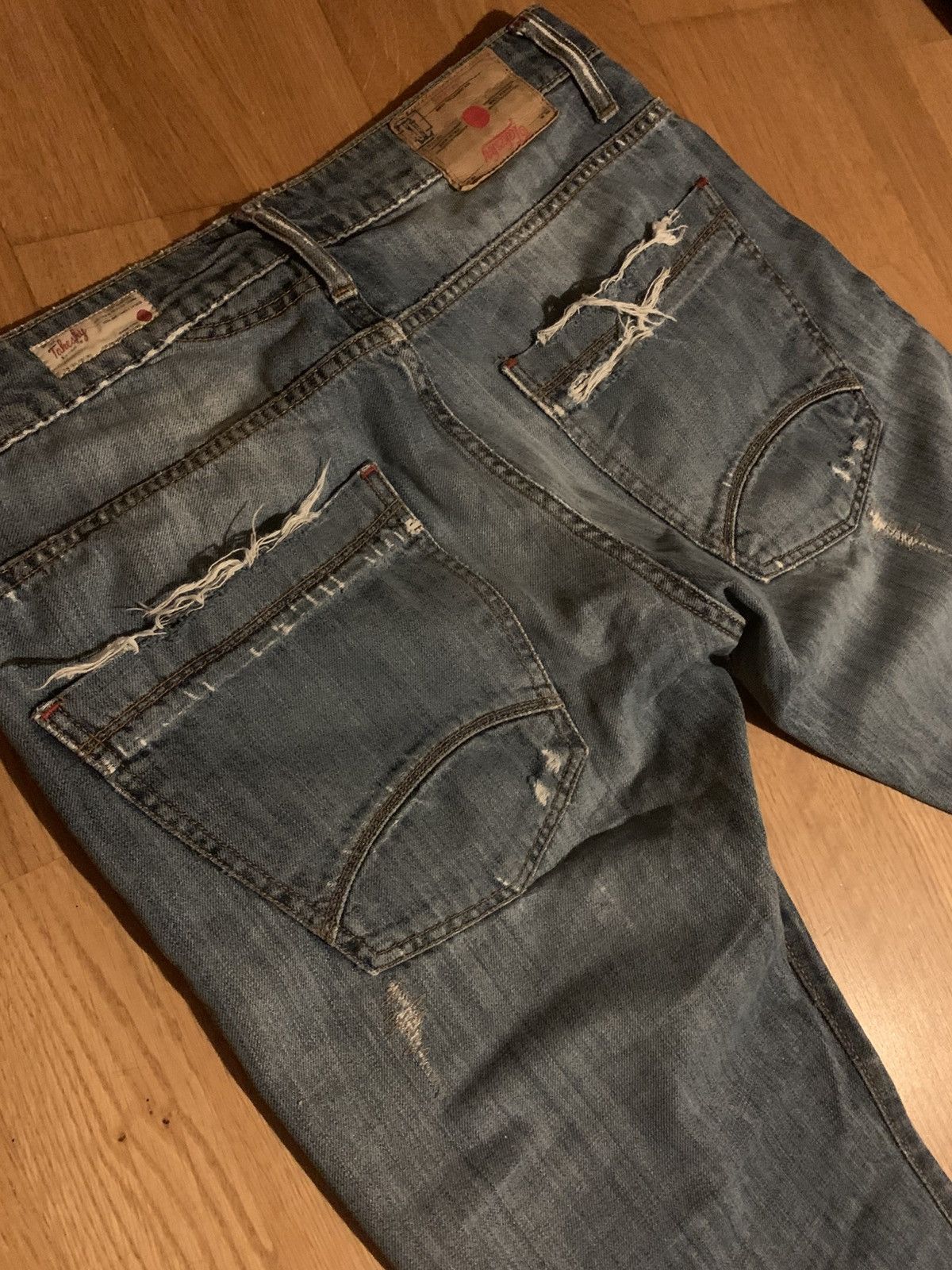 Takeshy Kurosawa Japanese distressed jeans with flipped backtab Size US 30 / EU 46 - 2 Thumbnail