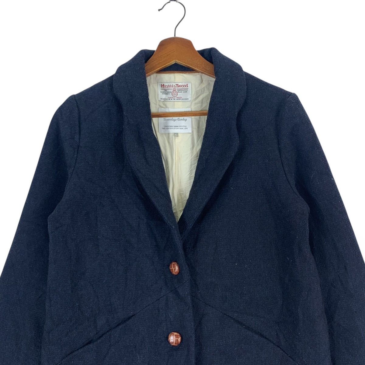 Harris Tweed Vintage Harris Tweed Sevendays Sunday Long Coat Jacket Size US L / EU 52-54 / 3 - 2 Thumbnail