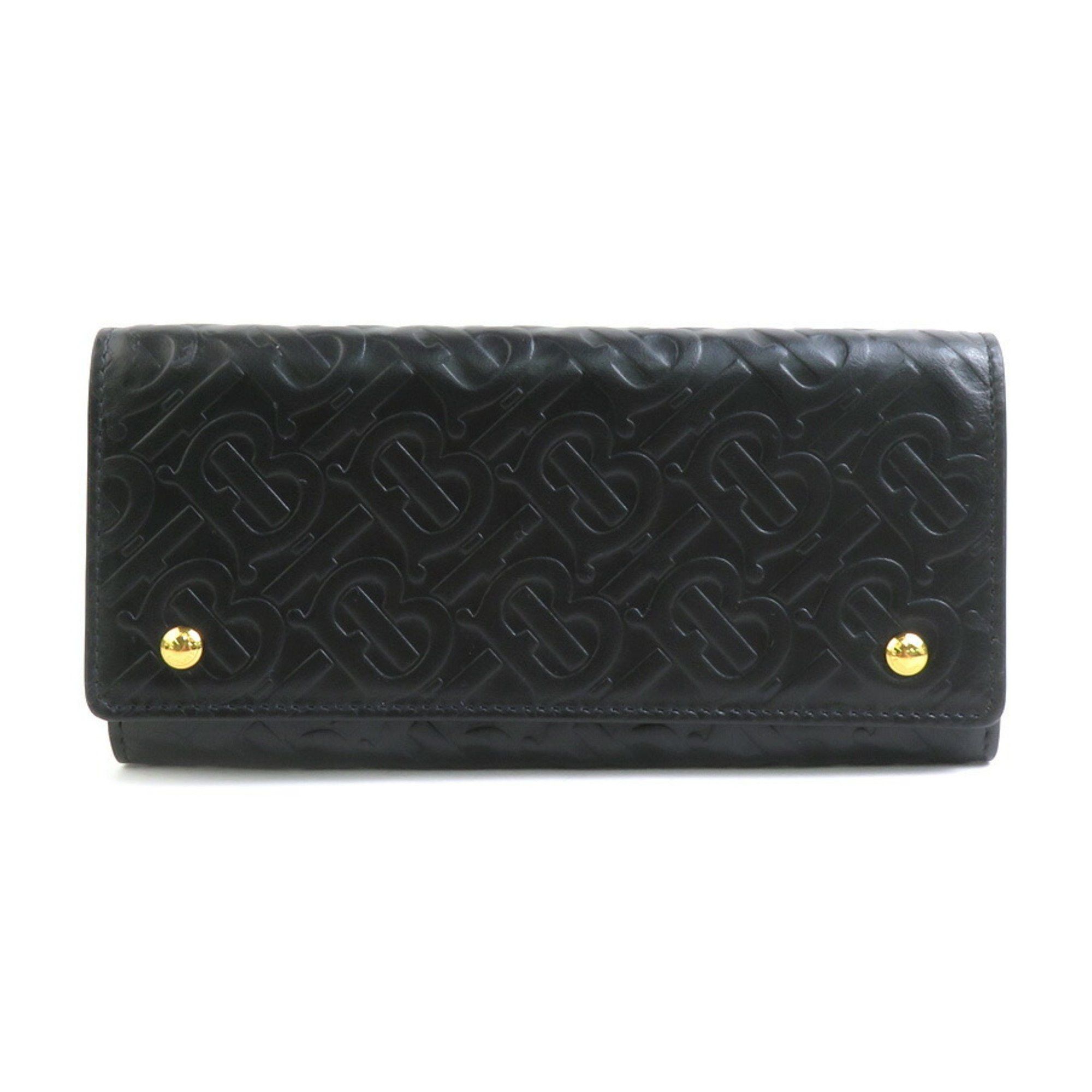Burberry Burberry Long Wallet Leather Black Men's Women's h31049k Size ONE SIZE - 1 Thumbnail