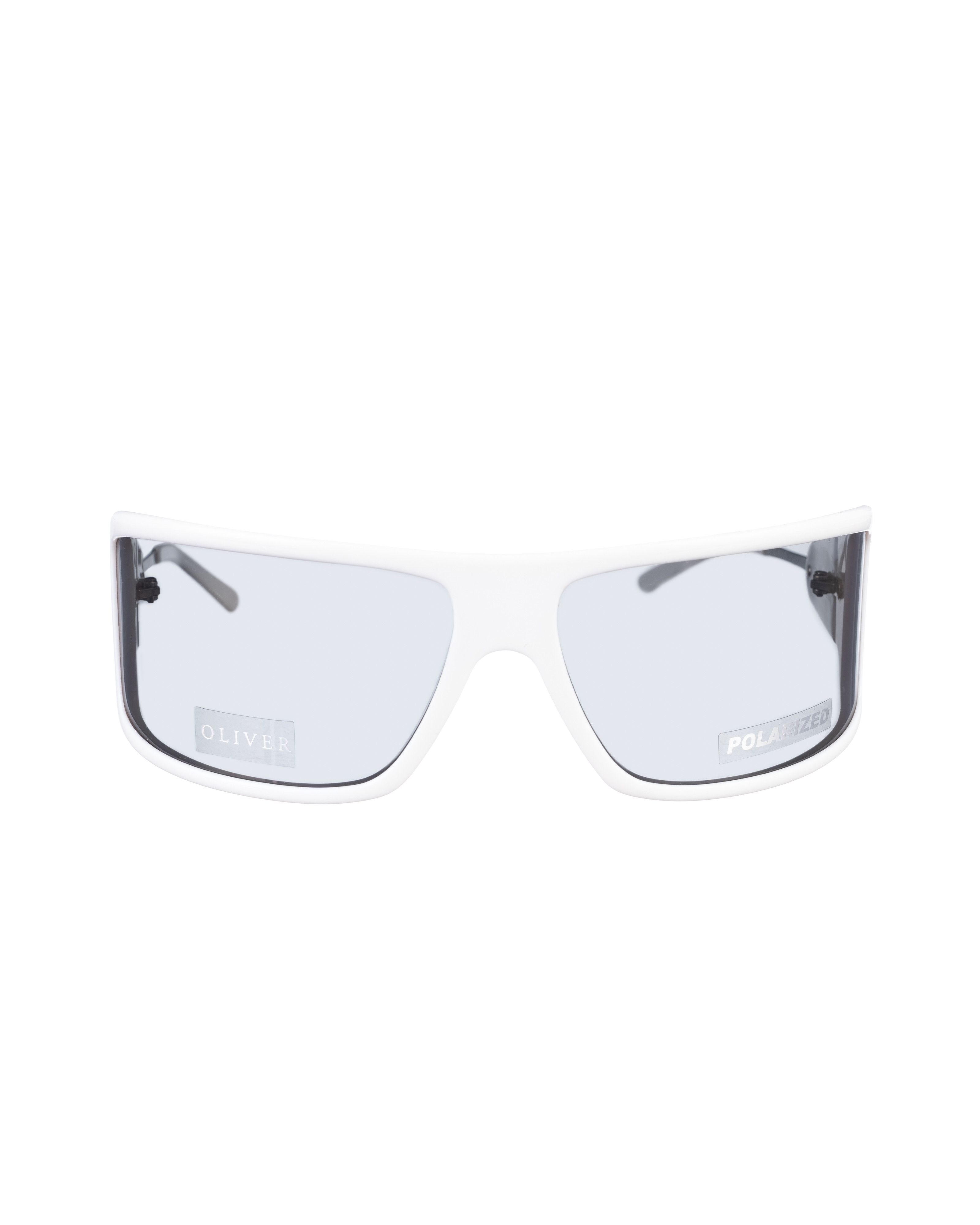 Valentino Oliver by Valentino Big White Plastic Wraparound Sunglasses Size ONE SIZE - 1 Thumbnail