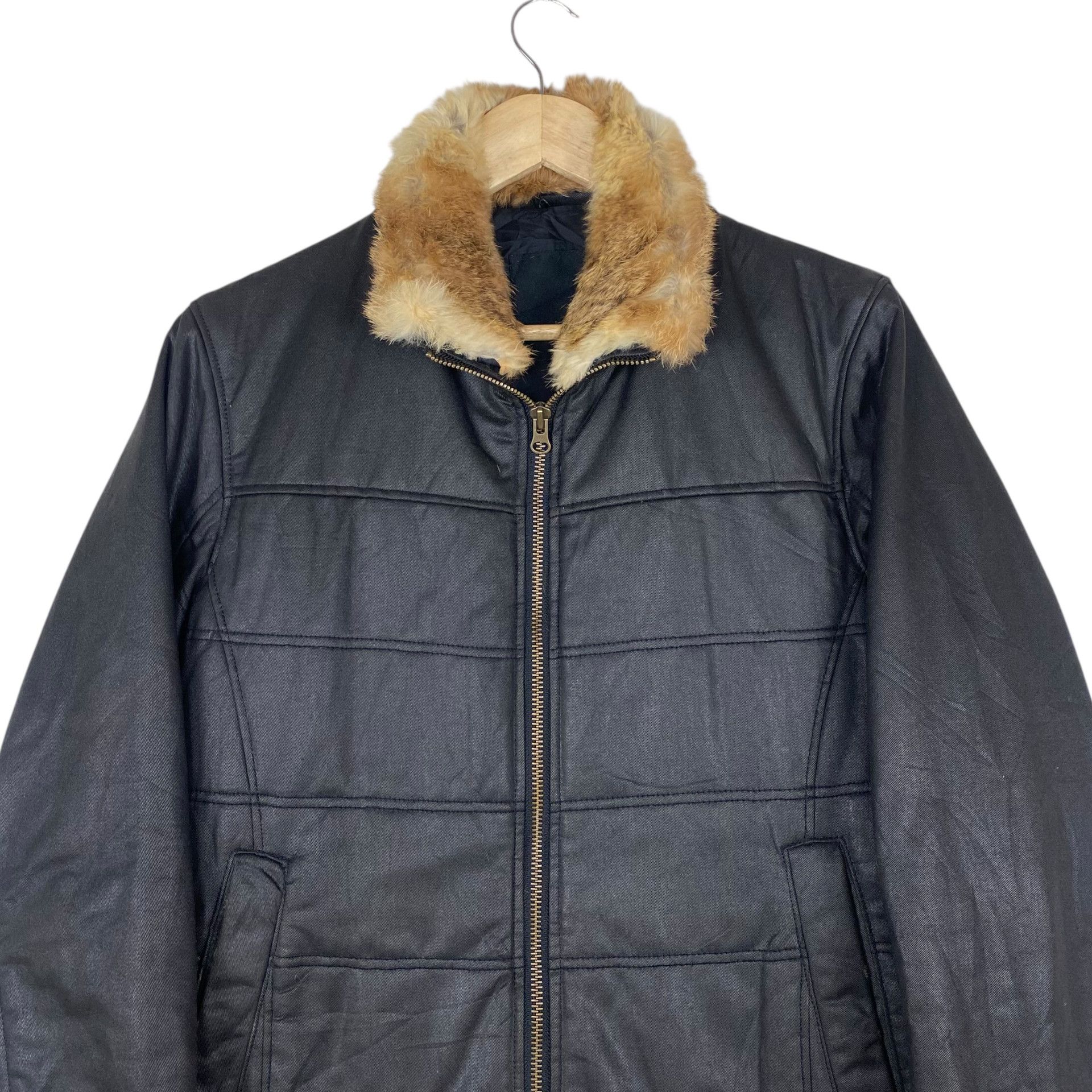 Japanese Brand 💥HALB BIKER JACKET ZIPPER FUR COLLAR Size US M / EU 48-50 / 2 - 4 Thumbnail