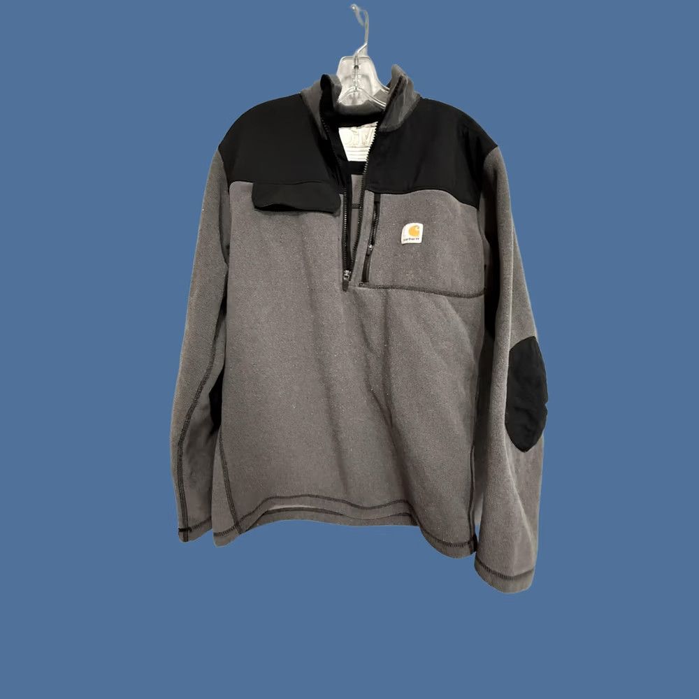 Carhartt Carhartt Jacket Mens Medium Gray Fleece 1/4 Zip Anorak LMC Logo 102836-022 Size US M / EU 48-50 / 2 - 1 Thumbnail