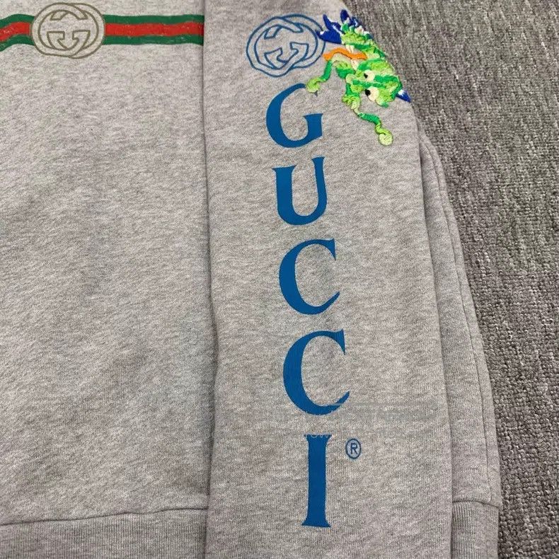 Gucci Gucci Grey slogan hoodie sweatshirt Size US M / EU 48-50 / 2 - 9 Thumbnail