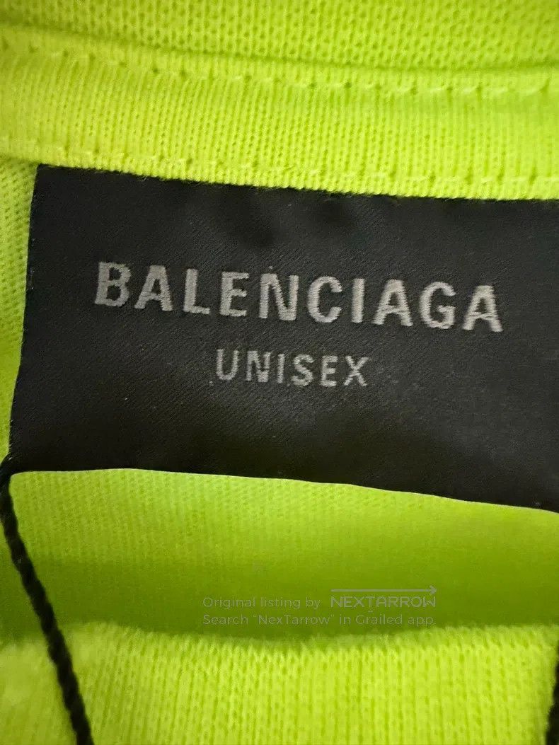 Balenciaga Balenciaga Neon Green Destroyed Short Sleeve Size US S / EU 44-46 / 1 - 3 Thumbnail