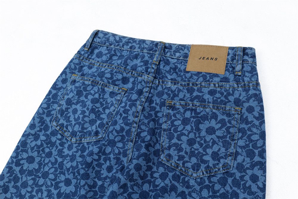Japanese Brand × Vintage Street men's digital print flower casual straight jeans Size US 32 / EU 48 - 5 Thumbnail