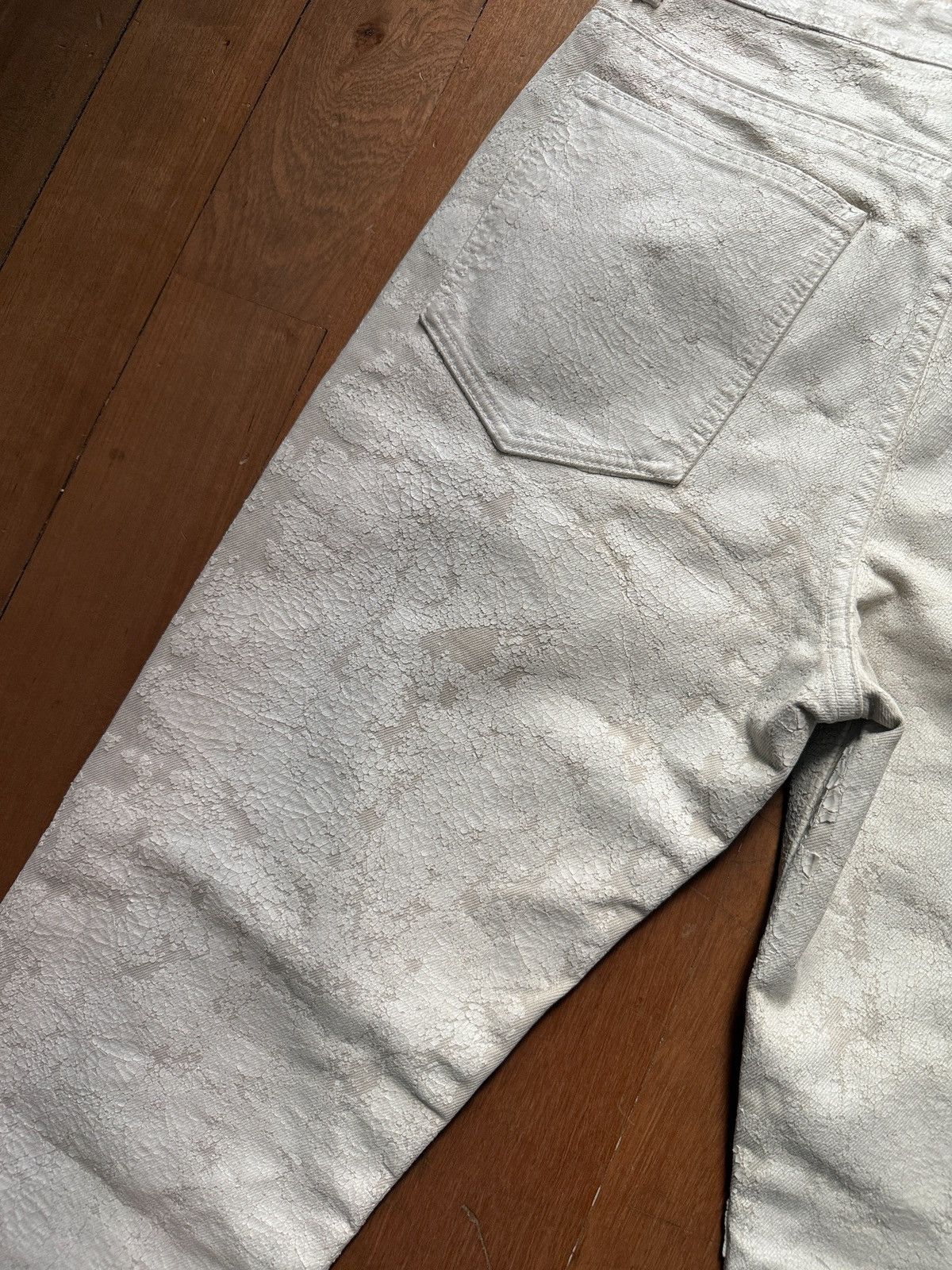 Givenchy Givenchy SS21 White Crackled Paint Denim Size US 30 / EU 46 - 3 Thumbnail