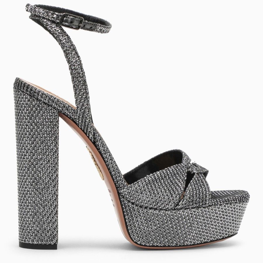 image of Aquazzura O1D2Blof0124 Sandal In Grey, Women's (Size 9)