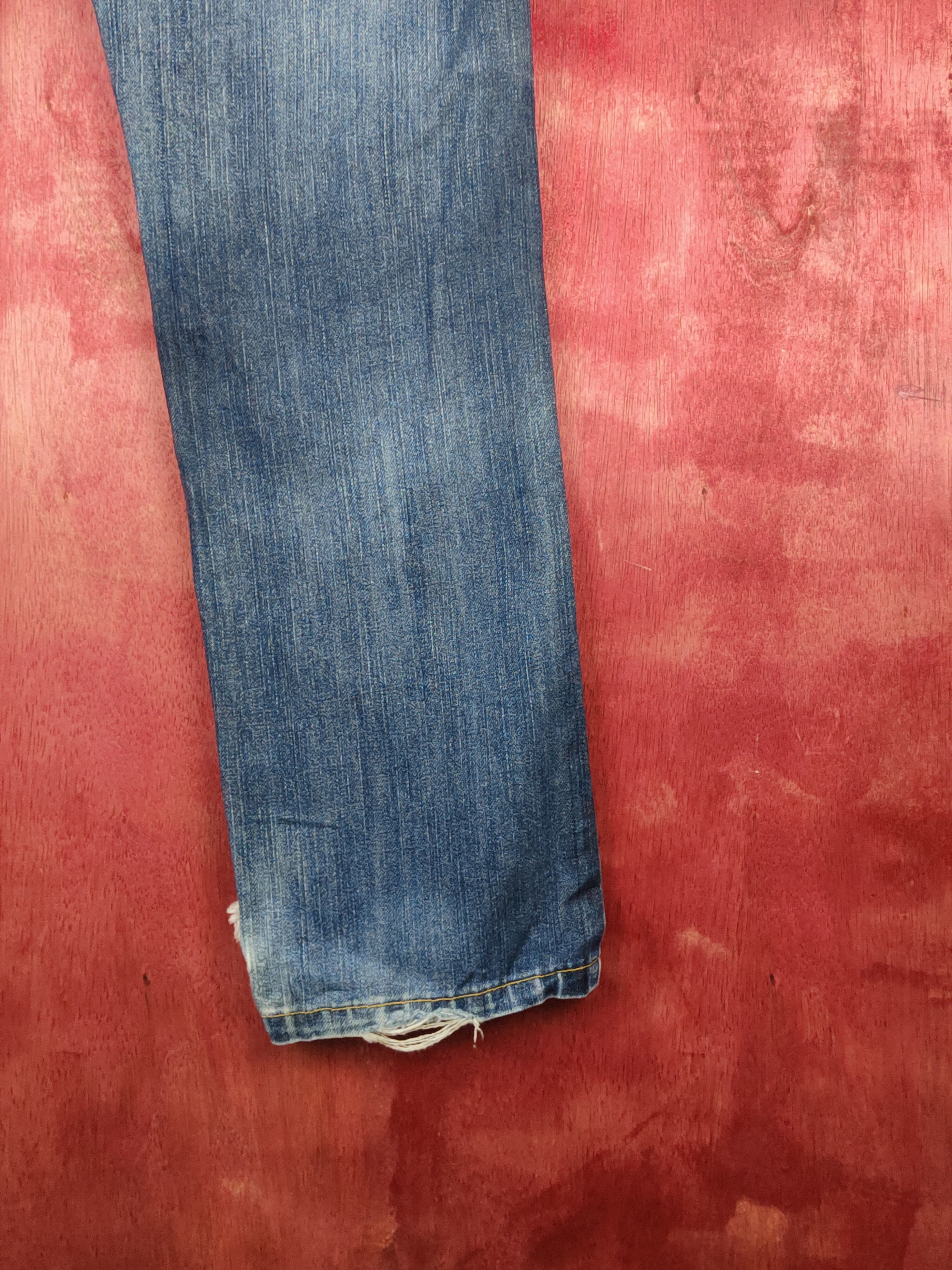 Edwin Edwin Dark Blue Distressed Ripped Jeans #S1646 Size US 29 - 13 Thumbnail