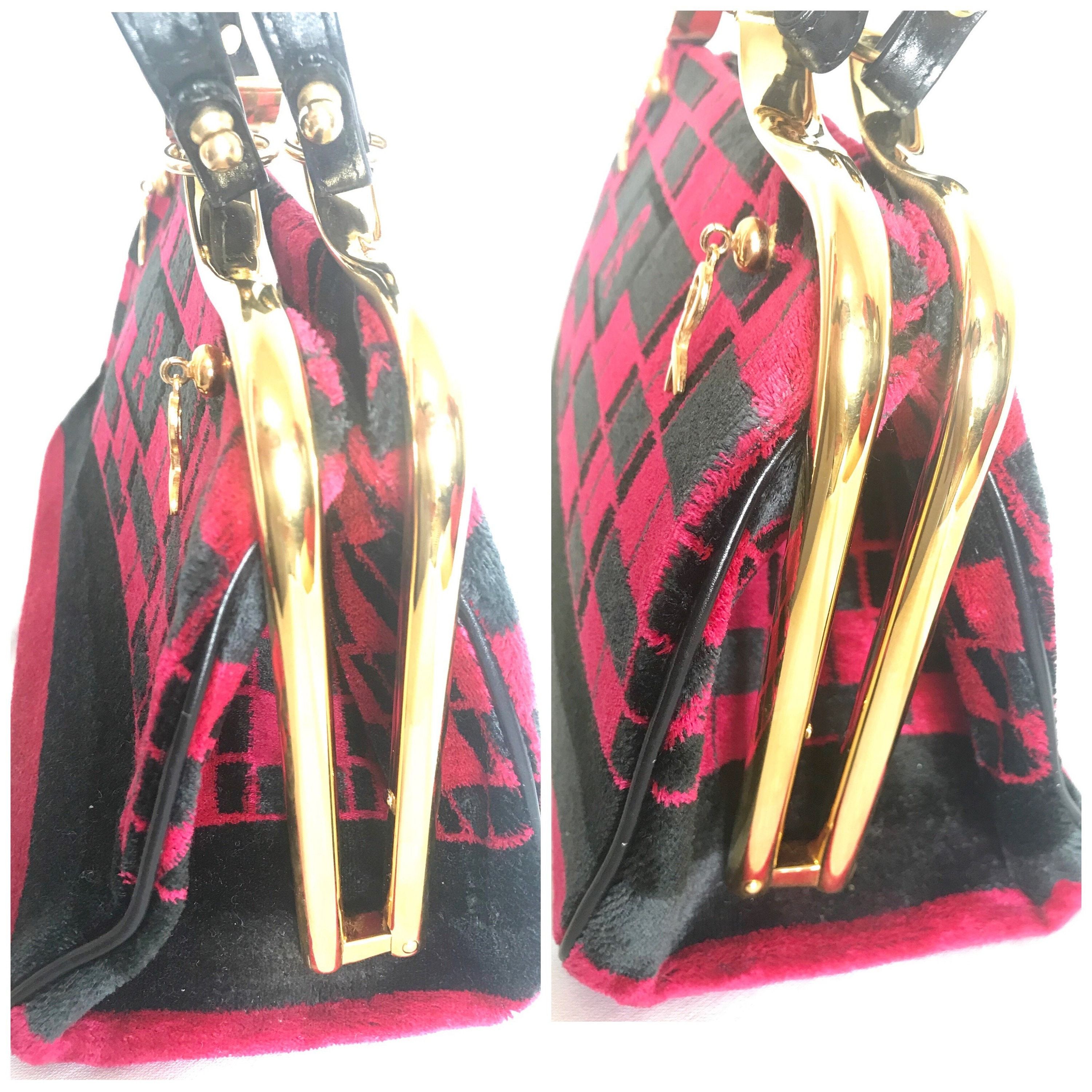 Roberta di Camerino Vintage Roberta di Camerino red, black geometric handbag Size ONE SIZE - 6 Thumbnail
