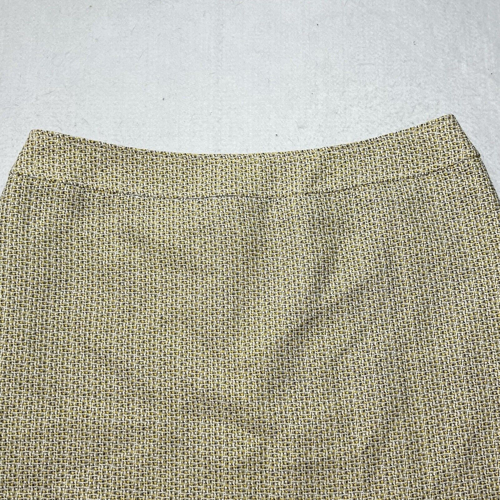 Other Tahari 16 Straight Pencil Skirt Yellow Glitter Sparkle Lined Size 38" / US 16 / IT 52 - 2 Thumbnail