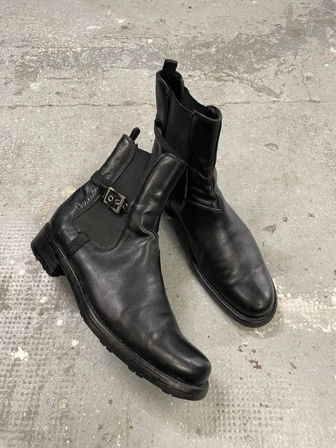 Prada 2000s Prada Black Strap Leather Boots Size US 8 / EU 41 - 2 Thumbnail