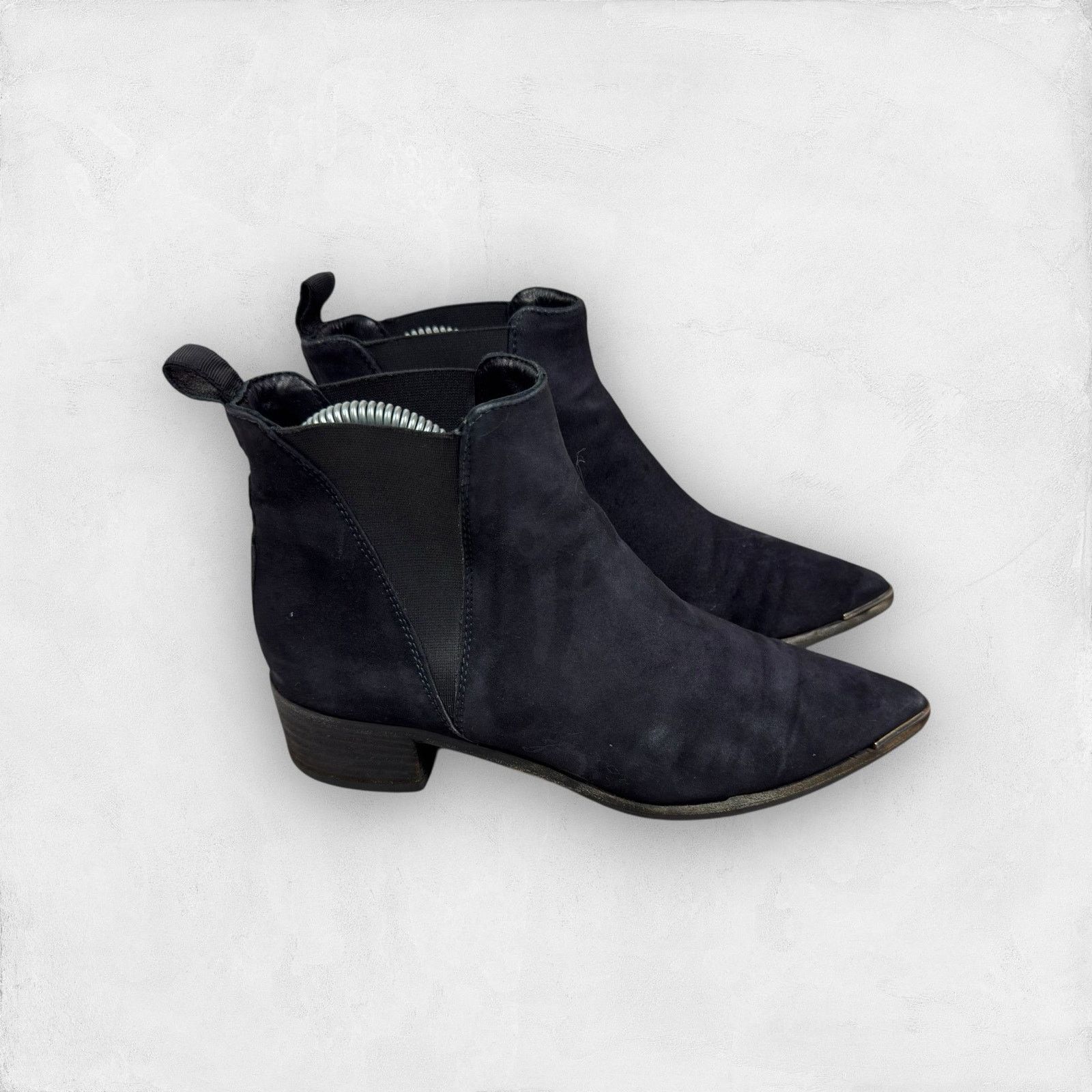 Acne Studios × Japanese Brand Acne Studios Jensen Womens Black Leather Pull On Ankle Boots Size US 4 / IT 34 - 1 Thumbnail