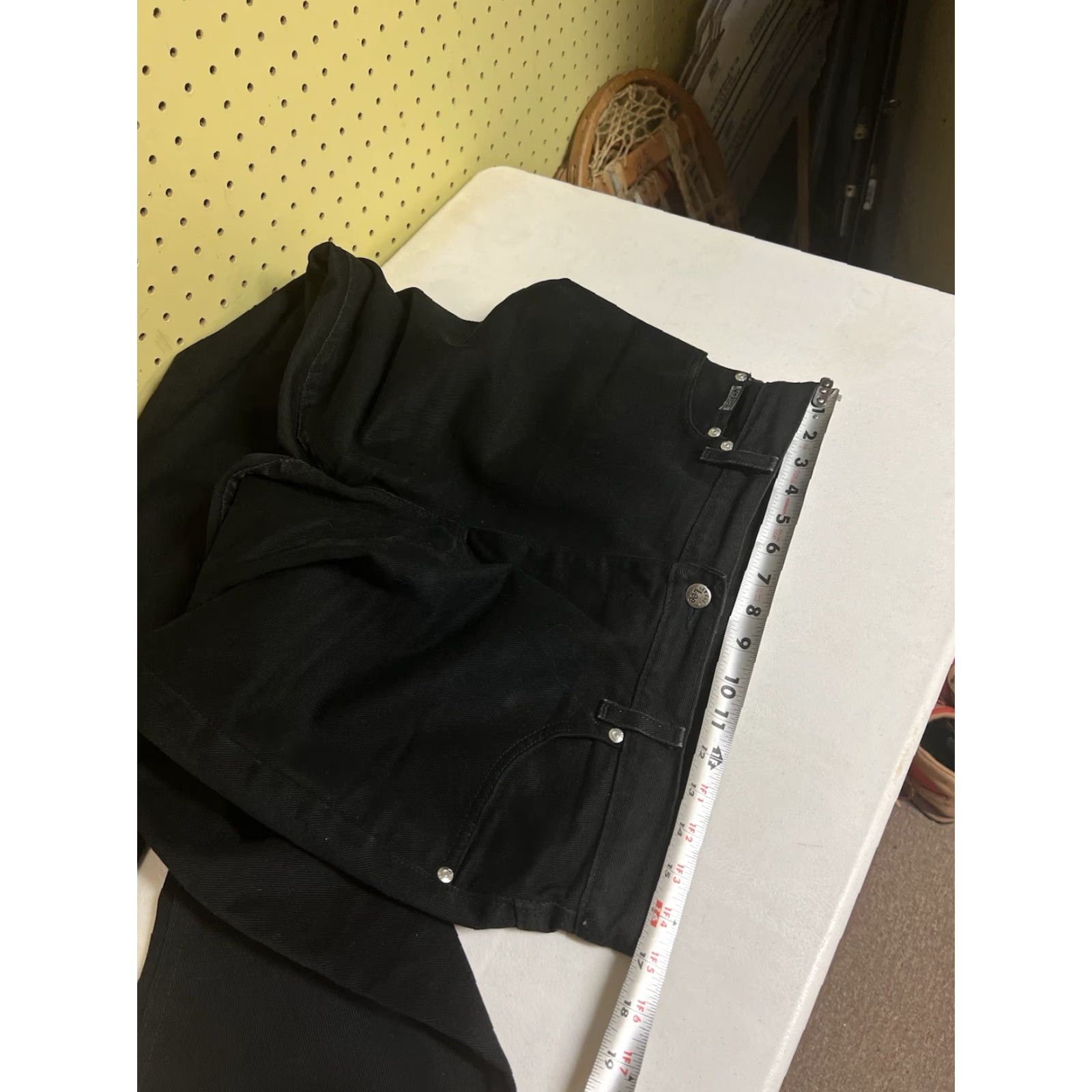 Lee VINTAGE Lee Riveted Jeans Womens 14 Medium Black Denim Relaxed Mom Straight 5-Pocket Western 90s Style Women Size 36" / US 14 / IT 50 - 7 Thumbnail