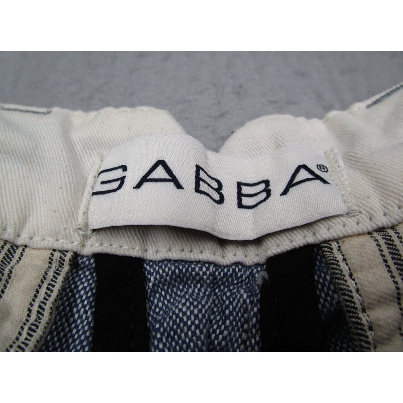 Vintage Gabba Pants Mens Large Regular Blue Chino Pleated 32x26 Cotton Linen Blend Tapered 5-Pocket Modern Preppy Size US 33 - 3 Thumbnail