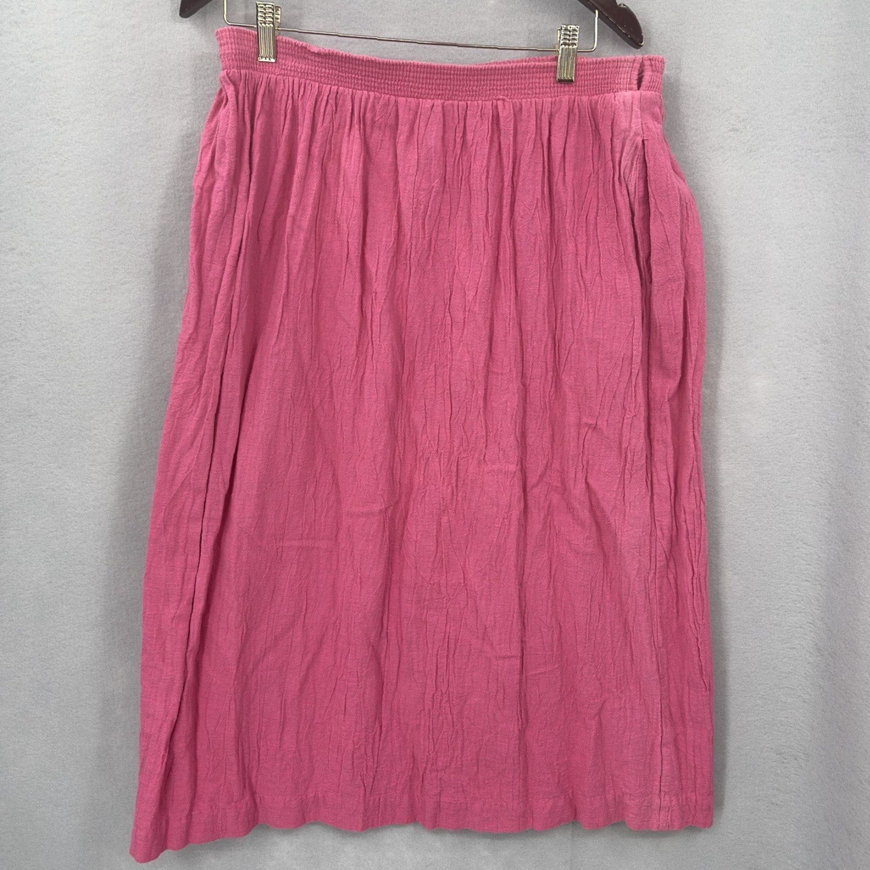 Vintage VINTAGE tumbleweeds Tumbleweeds Maxi Skirt Womens L Pink 1990s Casual Cotton Arts & Crafts Womens Size 36" / US 14 / IT 50 - 2 Thumbnail