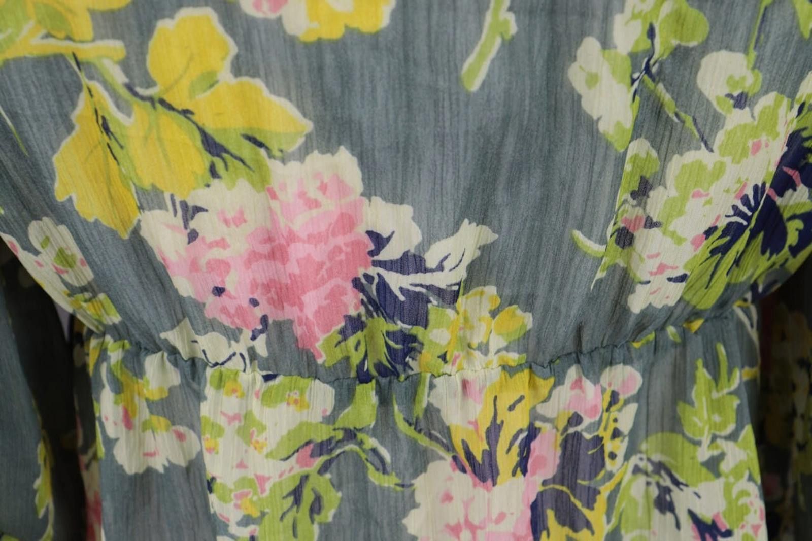 Denim & Supply Ralph Lauren Denim & Supply Ralph Lauren Green Floral Blouse Top Size S Size S / US 4 / IT 40 - 7 Thumbnail