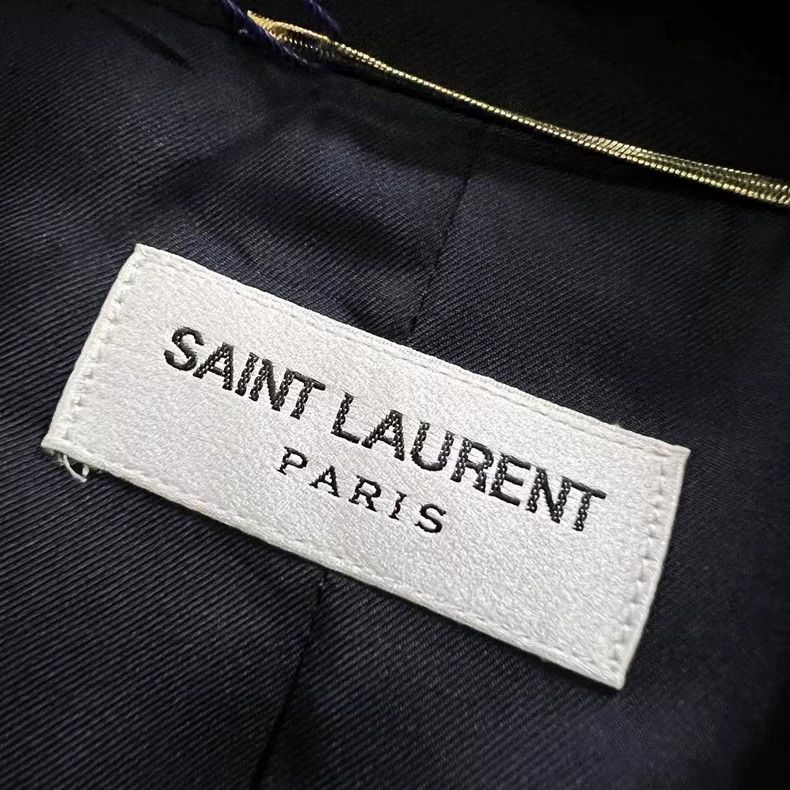 Saint Laurent Paris Saint Laurent ParisGold thread embroidered court blazer 25 Size XS / US 0-2 / IT 36-38 - 3 Thumbnail