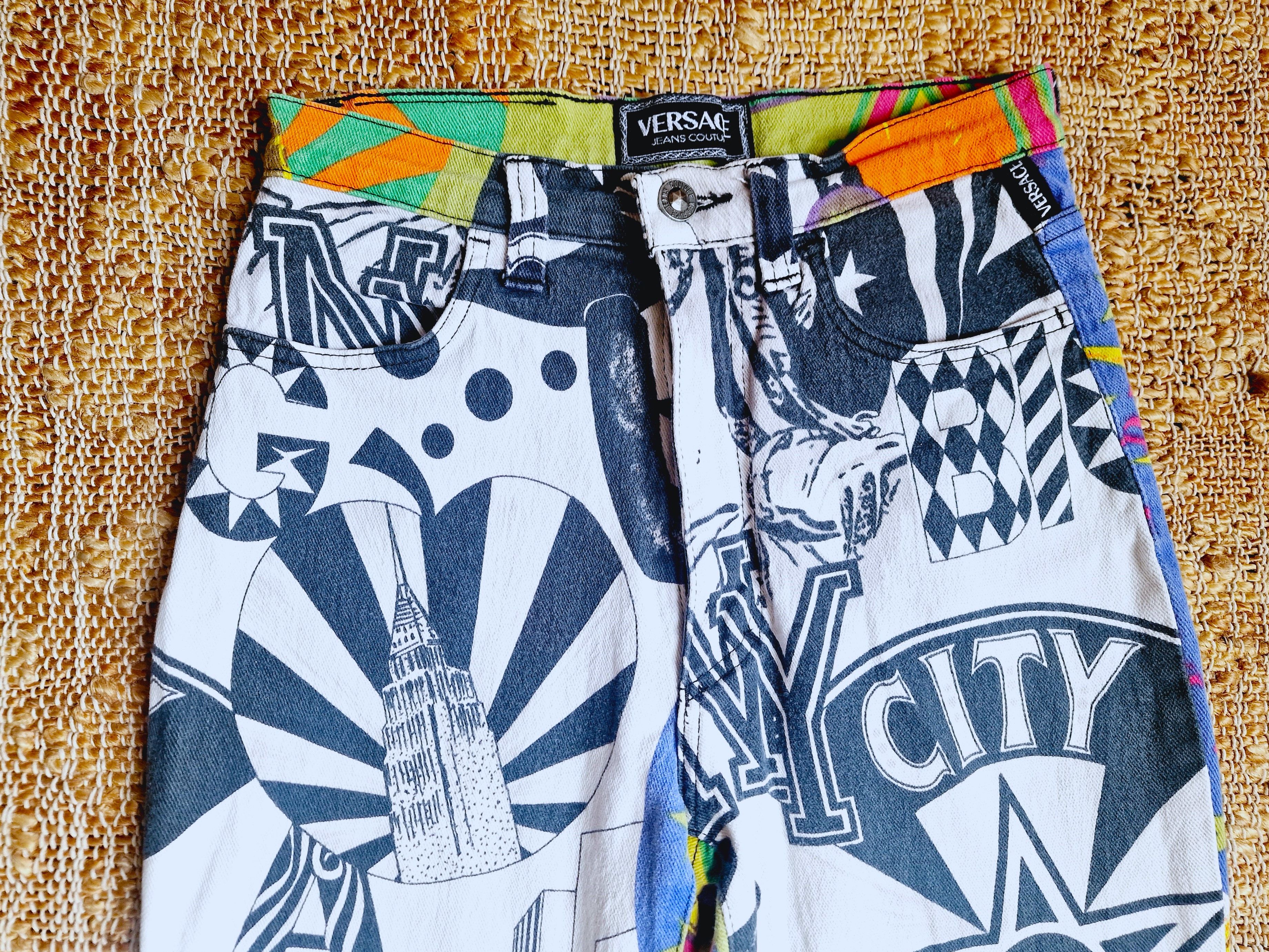 Versace Gianni Versace Manhattan New York City Vintage Denim Pants Size 26" / US 2 / IT 38 - 4 Thumbnail