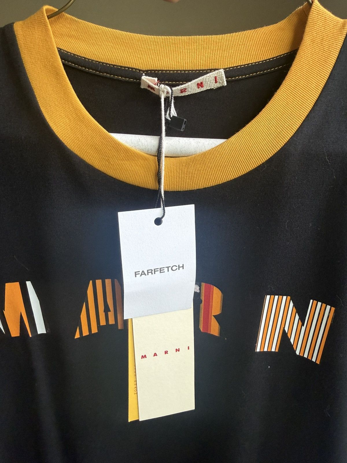 Marni Brand New Marni Yellow Striped Tee M Size US S / EU 44-46 / 1 - 4 Thumbnail