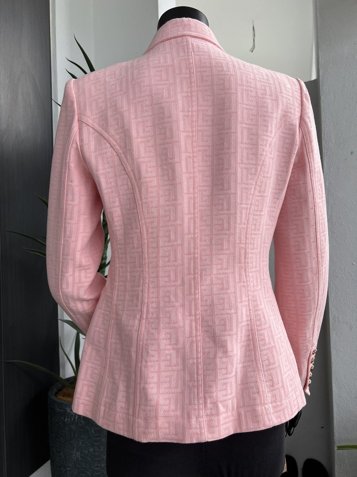Other Quality Cotton Textured Jacquard Button Decoration Long Sleeve Slim Fit Casual Commuter Women's Blazer Size L / US 10 / IT 46 - 4 Thumbnail