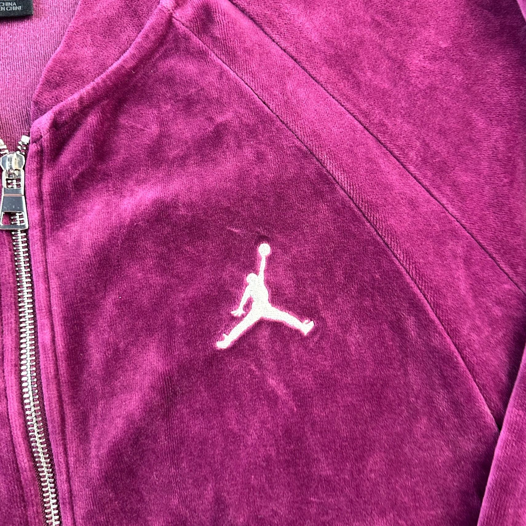 Jordan Brand Jordan Jacket Mens 2XL Purple Velour Full Zip Bomber Size US XXL / EU 58 / 5 - 4 Thumbnail