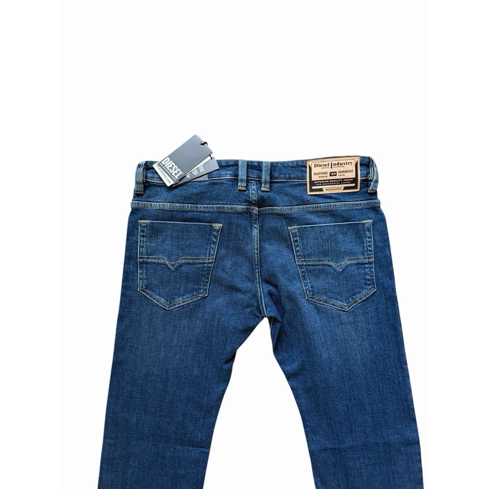 Diesel Diesel Mens Safado Straight Jeans RE020 Blue $250 Size 32/30 Size US 32 / EU 48 - 6 Thumbnail
