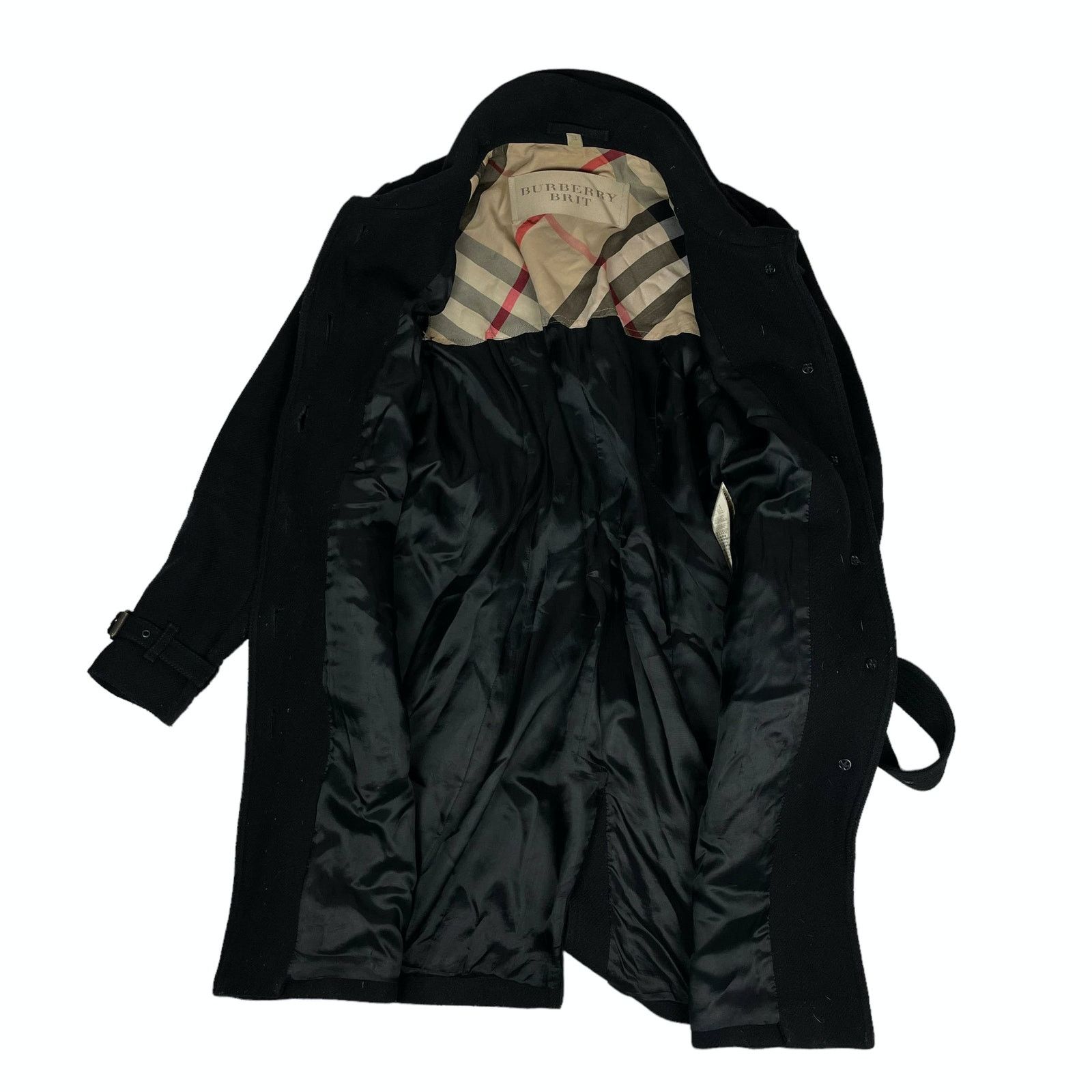 Burberry Burberry Brit Women's Black Cashmere Wool Belted Coat 8 Size M / US 6-8 / IT 42-44 - 8 Thumbnail