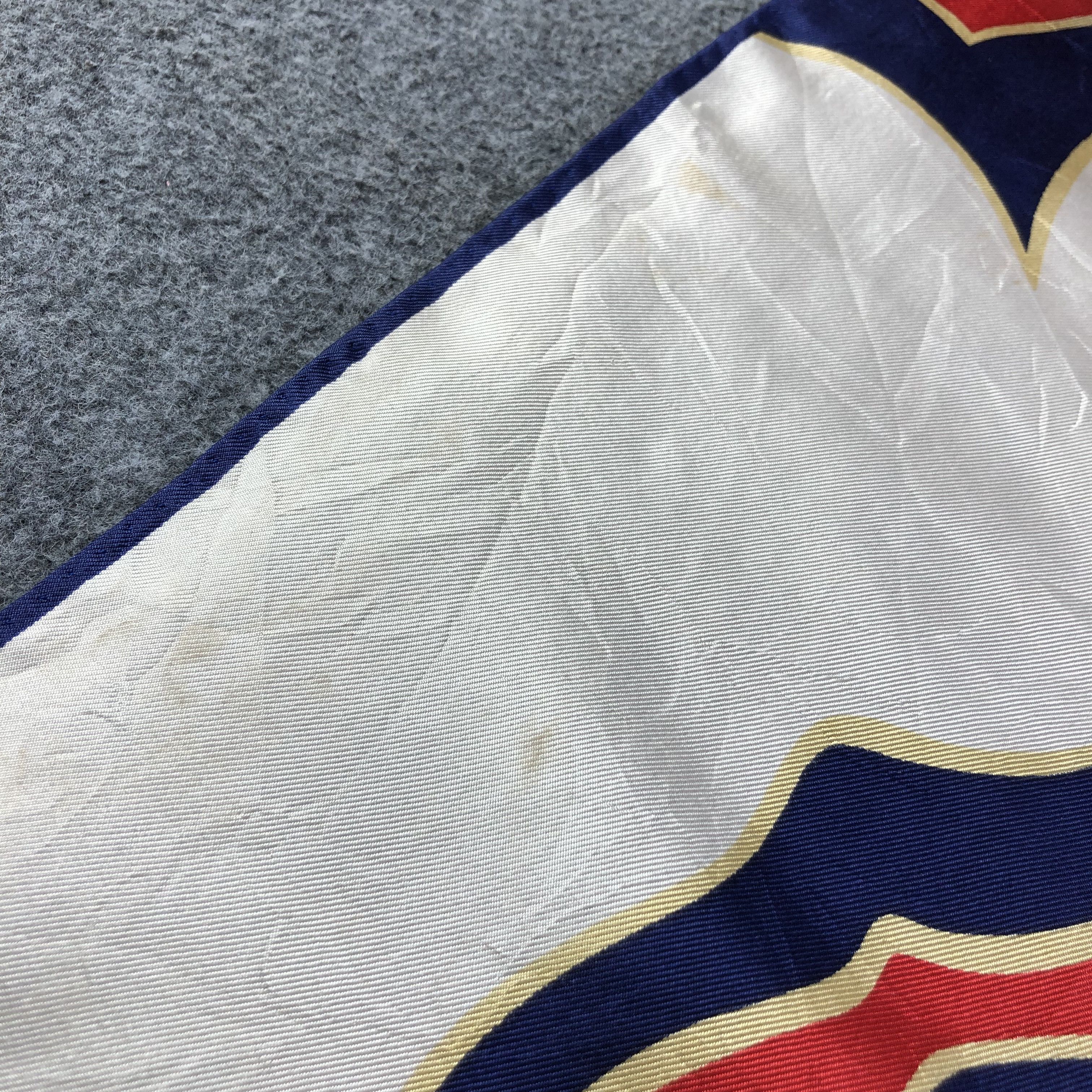 Japanese Brand Vintage Abstract Design Hand Rolled Silk Scarf M530 Size ONE SIZE - 5 Thumbnail