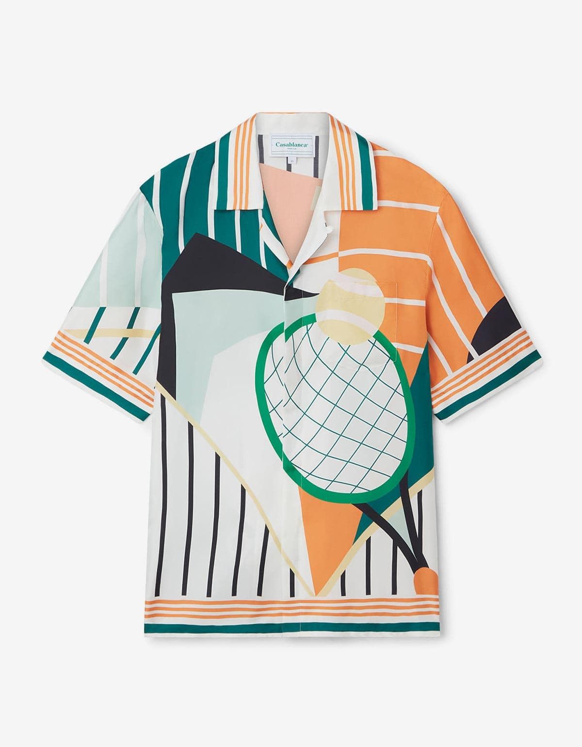 Court Abstrait Silk Shirt