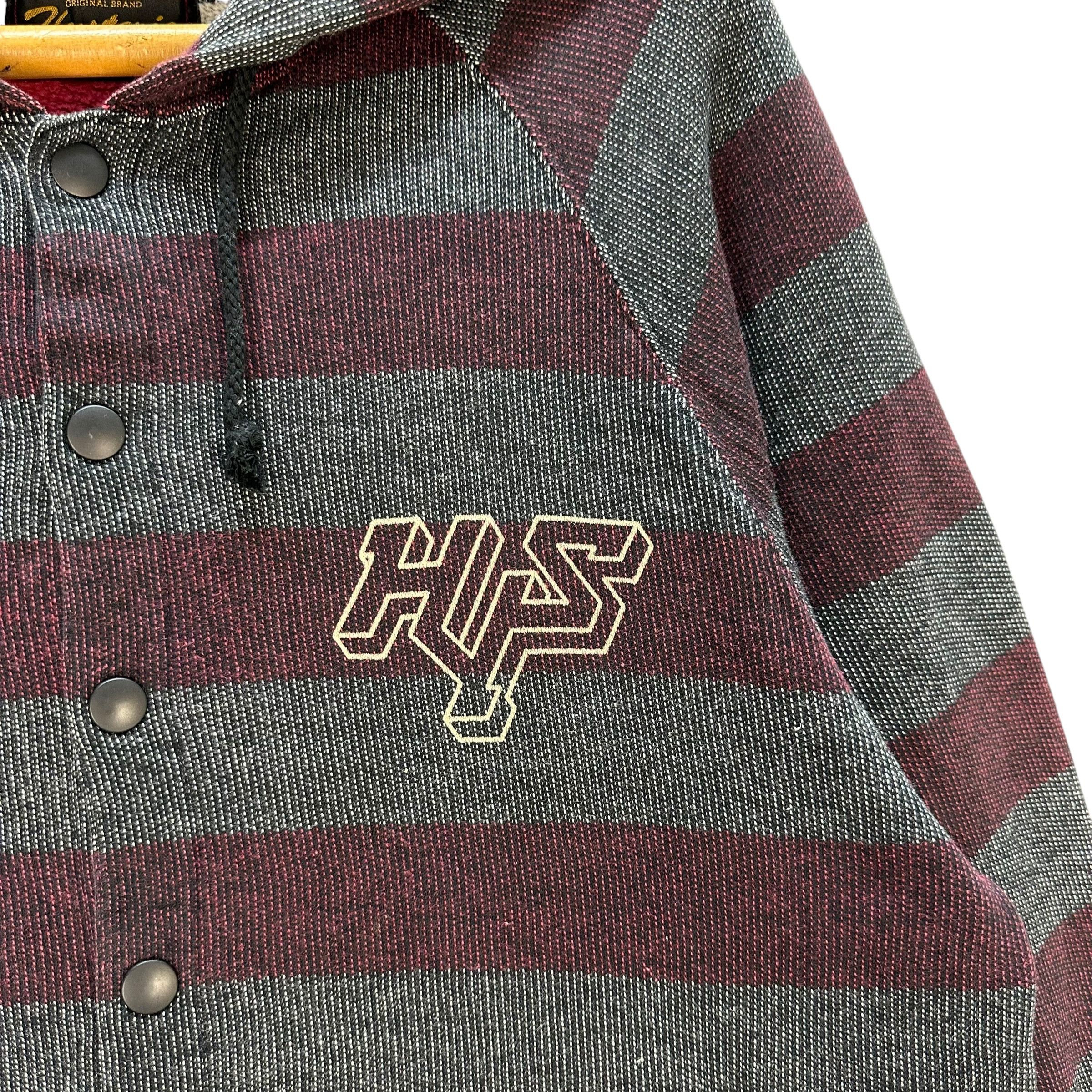 Hysteric Glamour Vintage 90s HYSTERIC GLAMOUR Striped Button Hoodie #A69-1669 Size US M / EU 48-50 / 2 - 3 Thumbnail