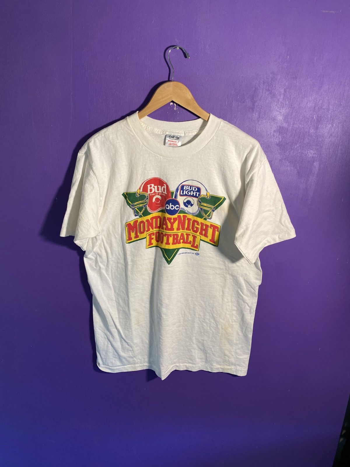 Other Vintage 1989 Budweiser Monday night football t-shirt Size US L / EU 52-54 / 3 - 1 Thumbnail