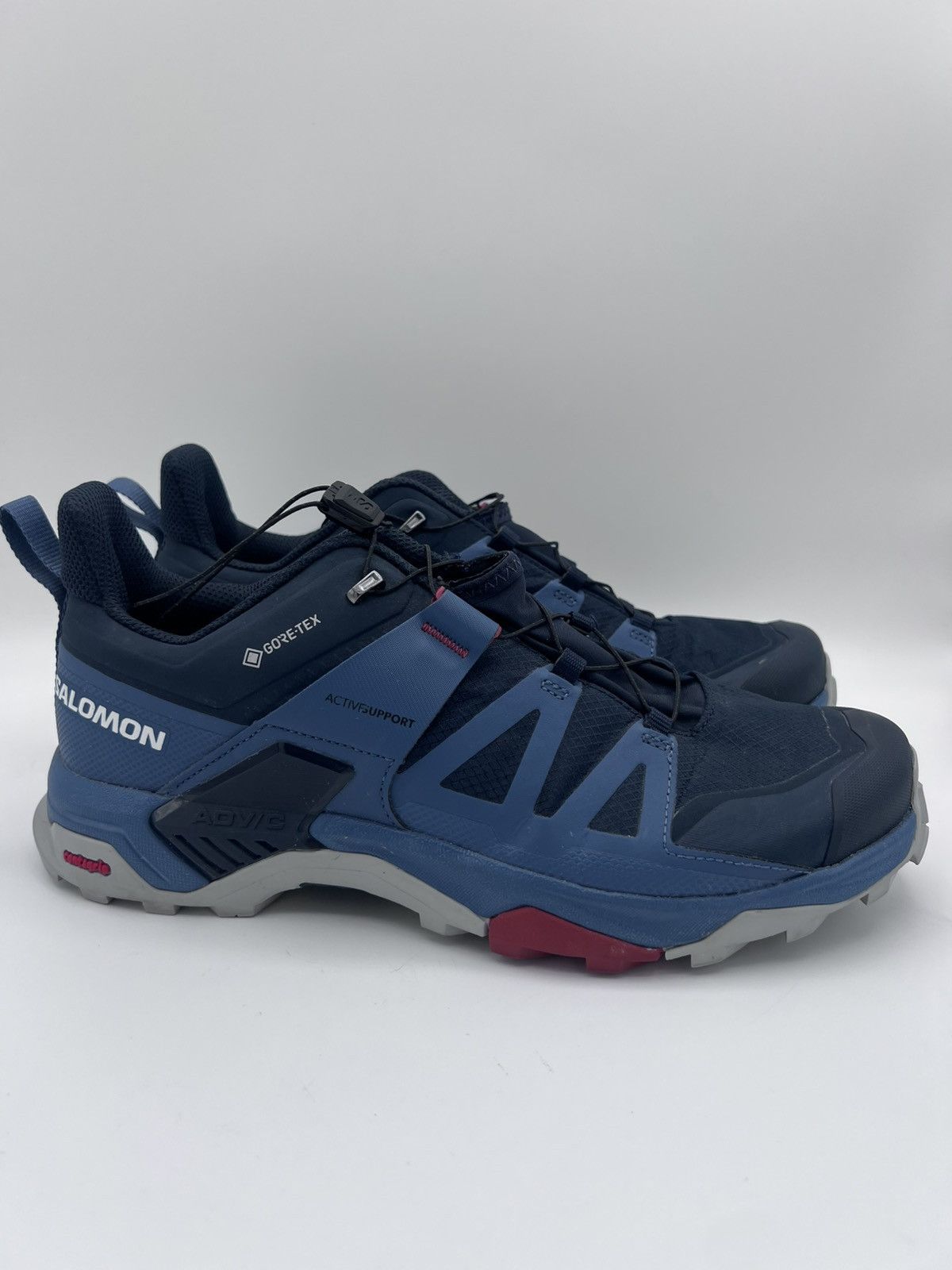 Salomon Salomon X Men's Ultra 4 Gore-TEX Hiking Shoes Carbon/Bering Size US 10 / EU 43 - 1 Thumbnail